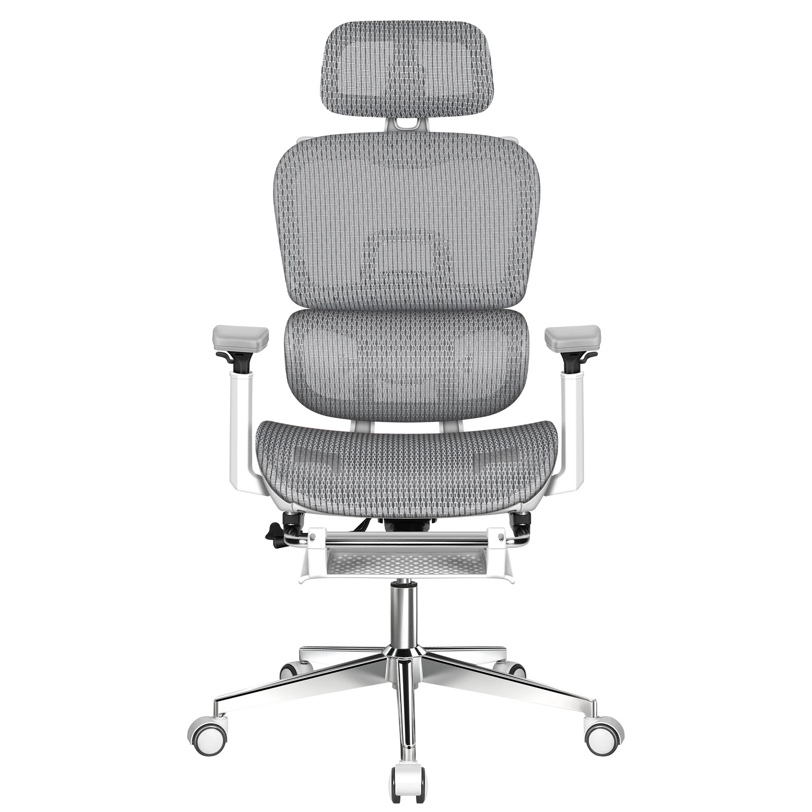 7 Alfordson Ergonomic Office Chair Mesh Executive Racing Computer Seat - White Grey, 7 of 10
