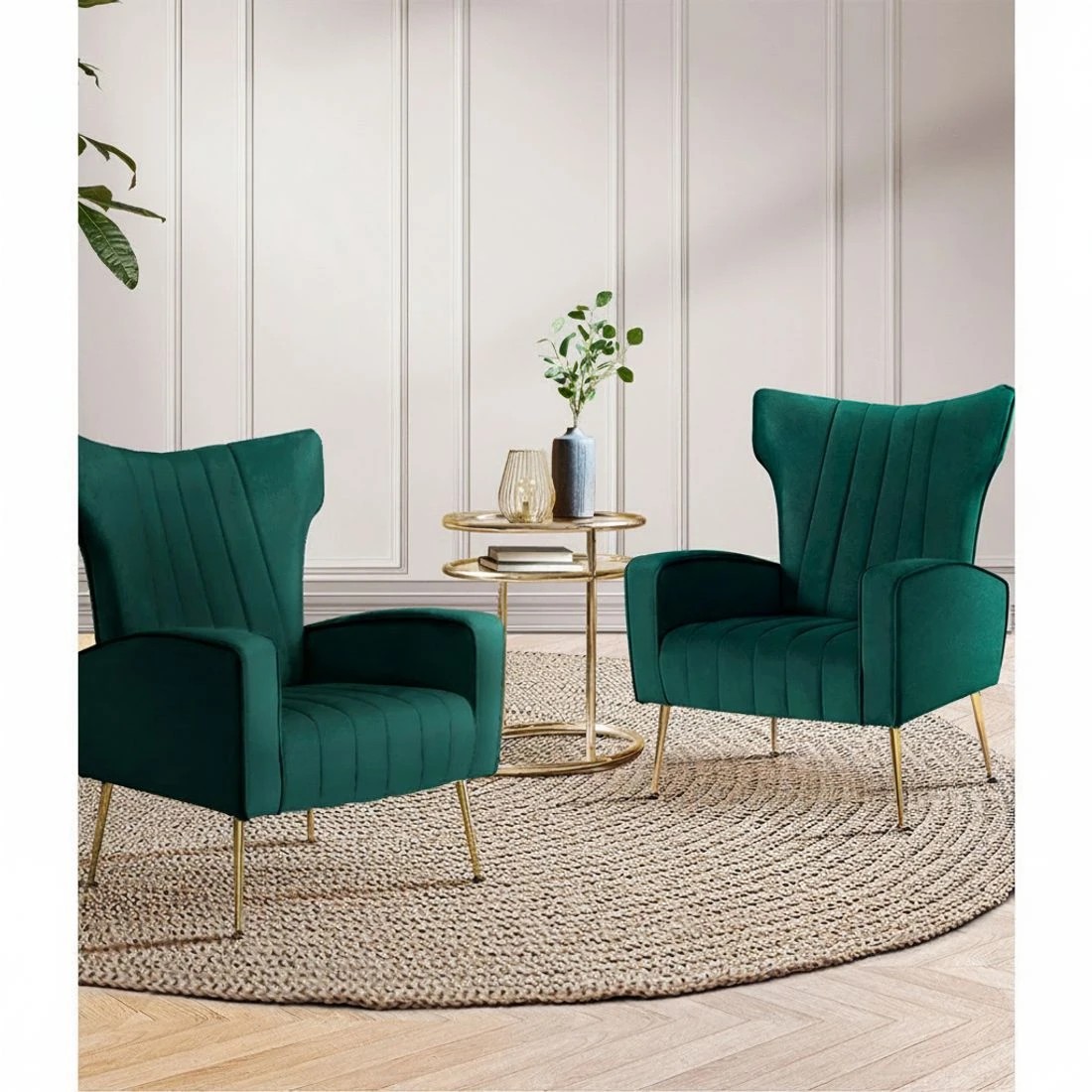 3 Artiss Armchair Green Velvet Kate - Green, 3 of 7