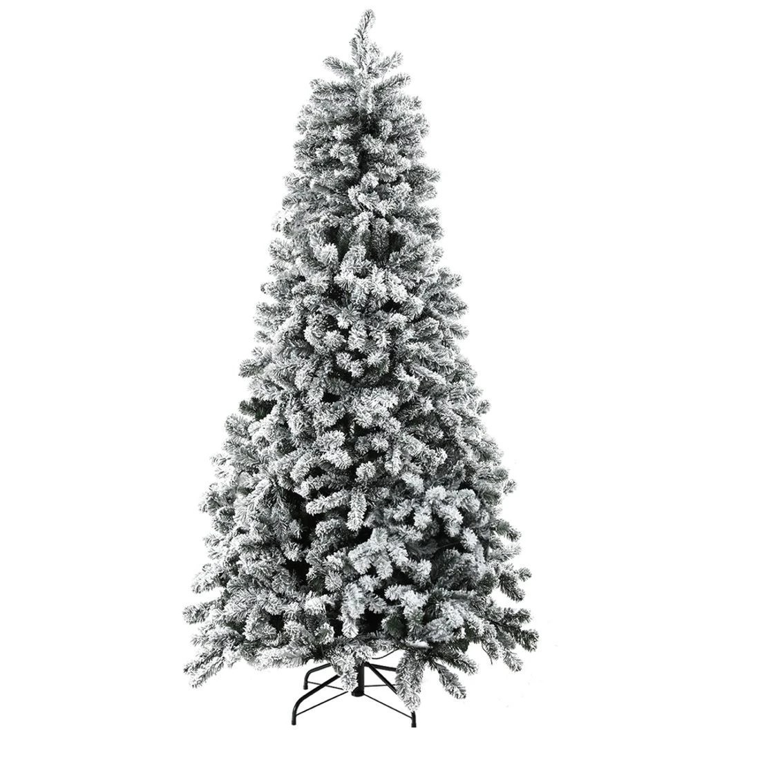 1 Jingle Jollys Christmas Tree 2.1m Snow Flocked LED Xmas Decoration 8 - White, 1 of 8