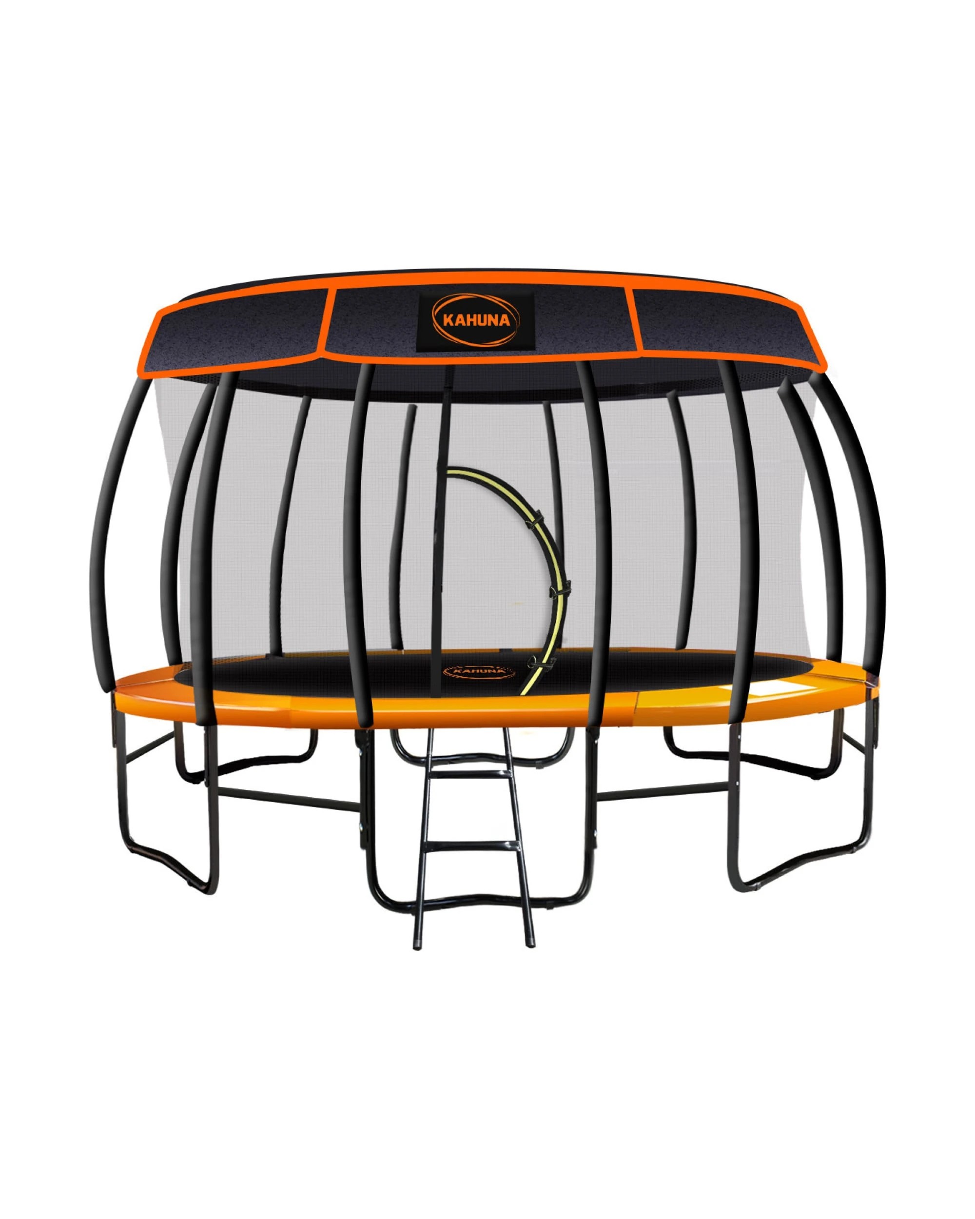 1 Kahuna Trampoline 14 ft with Roof - Orange - Orange, 1 of 6