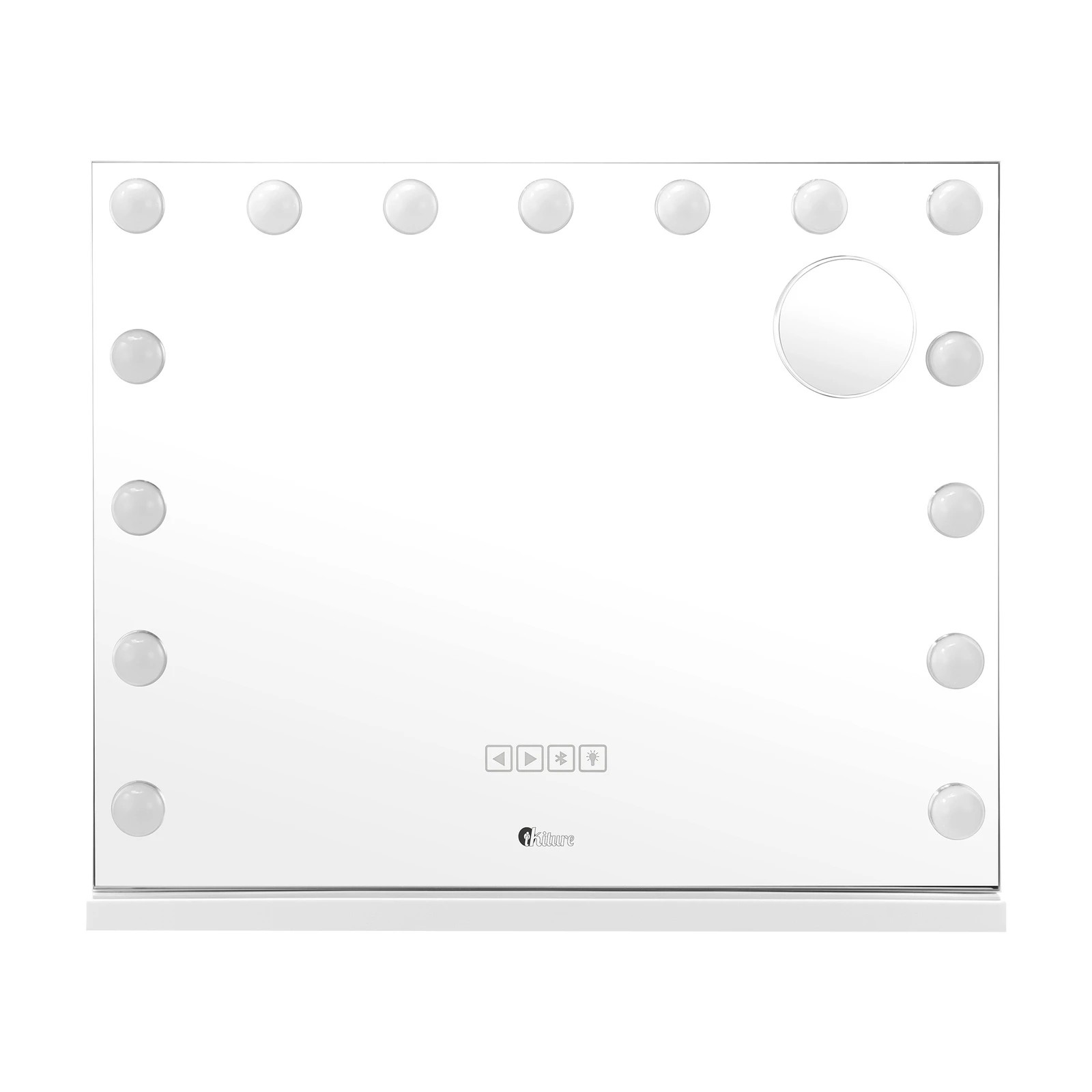 6 Oikiture Hollywood Makeup Mirror Bluetooth 59x48cm Led Light Vanity Mirrors
 - White, 6 of 7