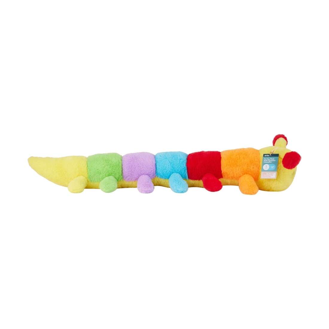 8 Pet Toy Plush Multi Squeaker Caterpillar, 8 of 8