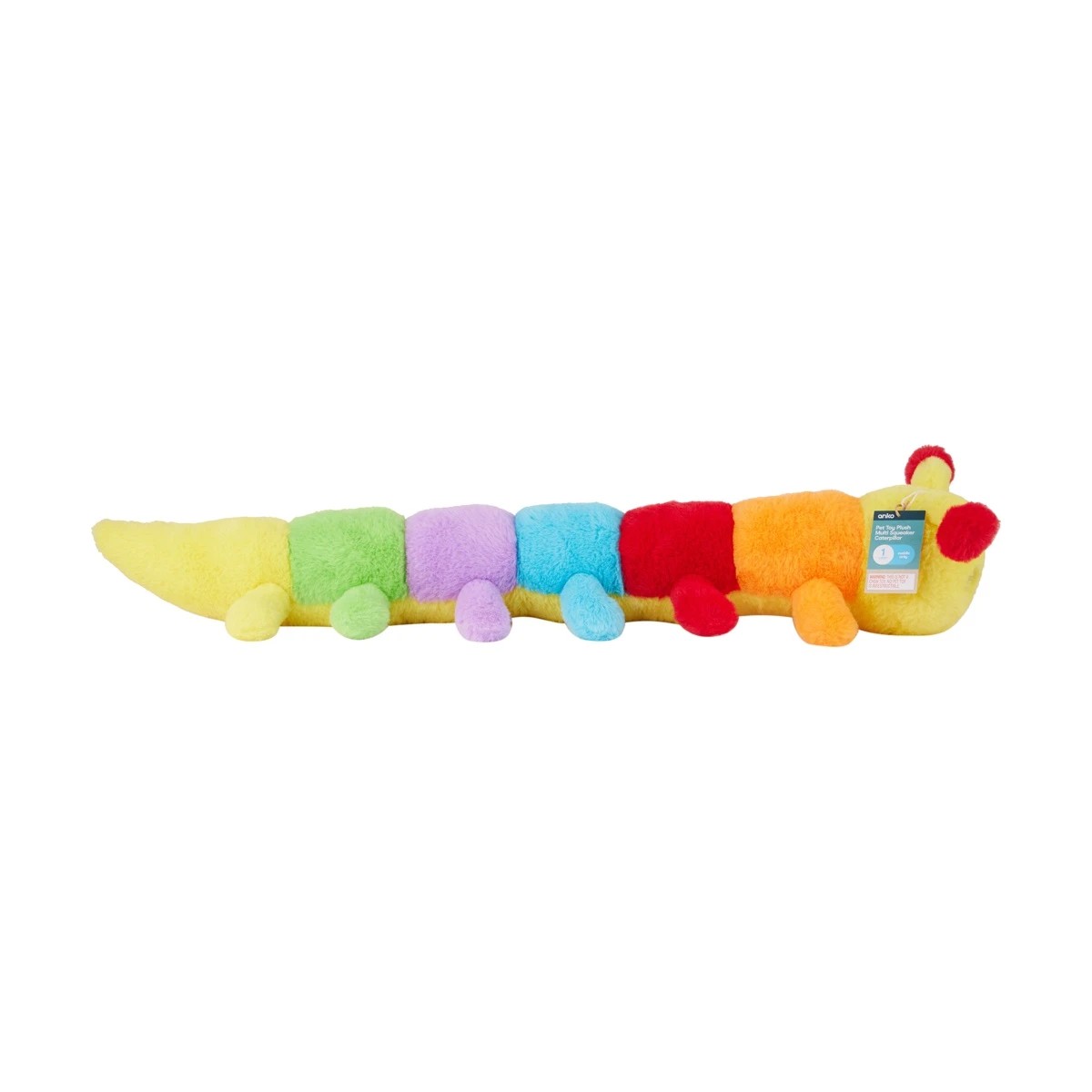 8 Pet Toy Plush Multi Squeaker Caterpillar, 8 of 8