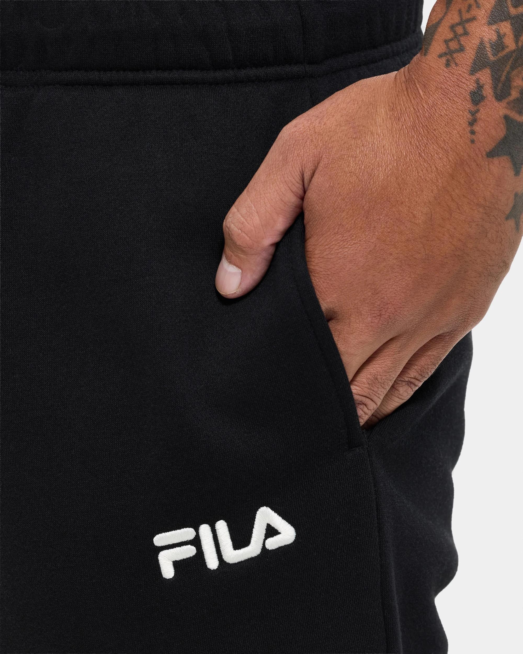 6 Fila Plus Heavyweight Fleece Trackpants BLACK, 6 of 7
