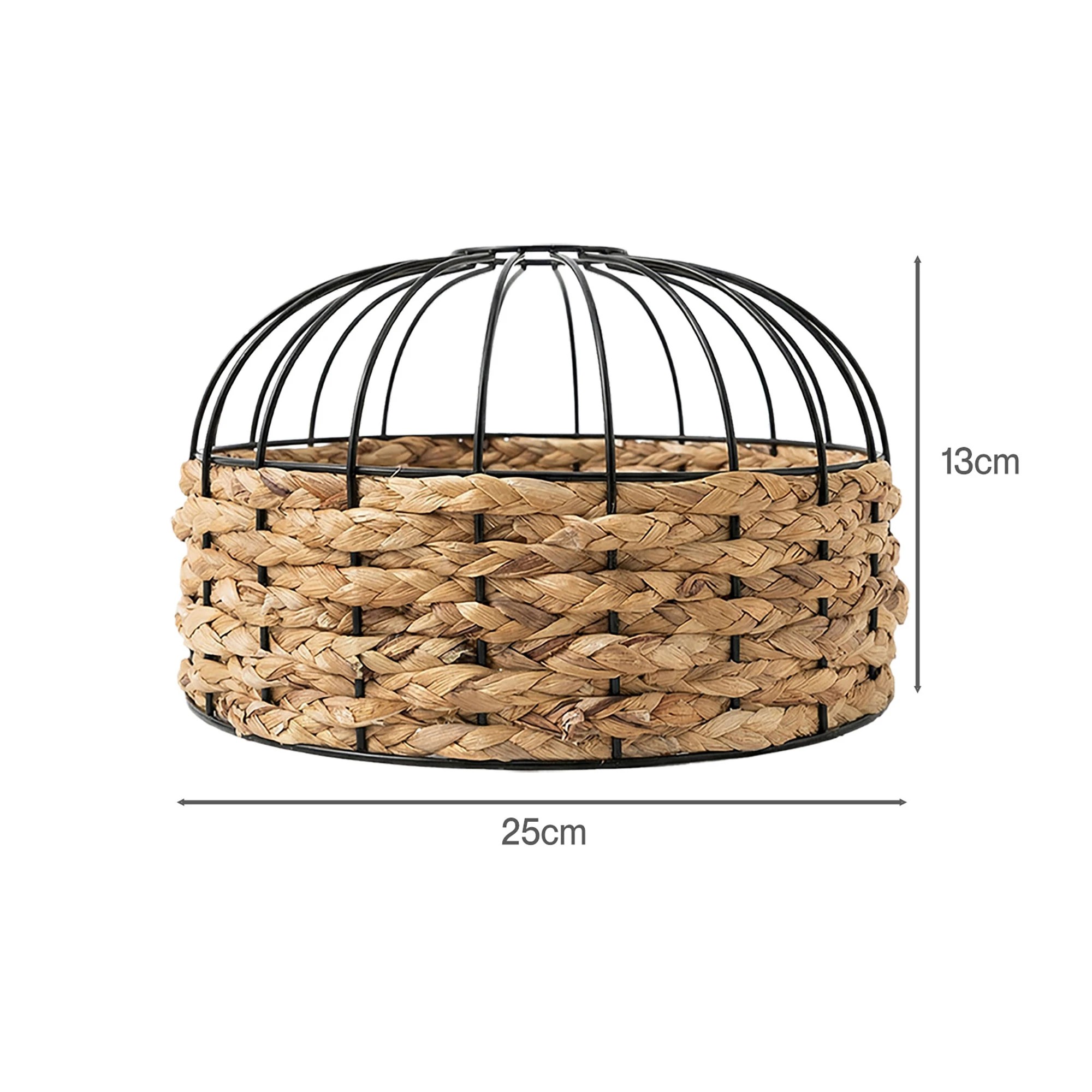 2 Emitto Small Ceiling Light Shade Vintage Lamp Shade Light Cover Pendant Decor - Black, 2 of 5