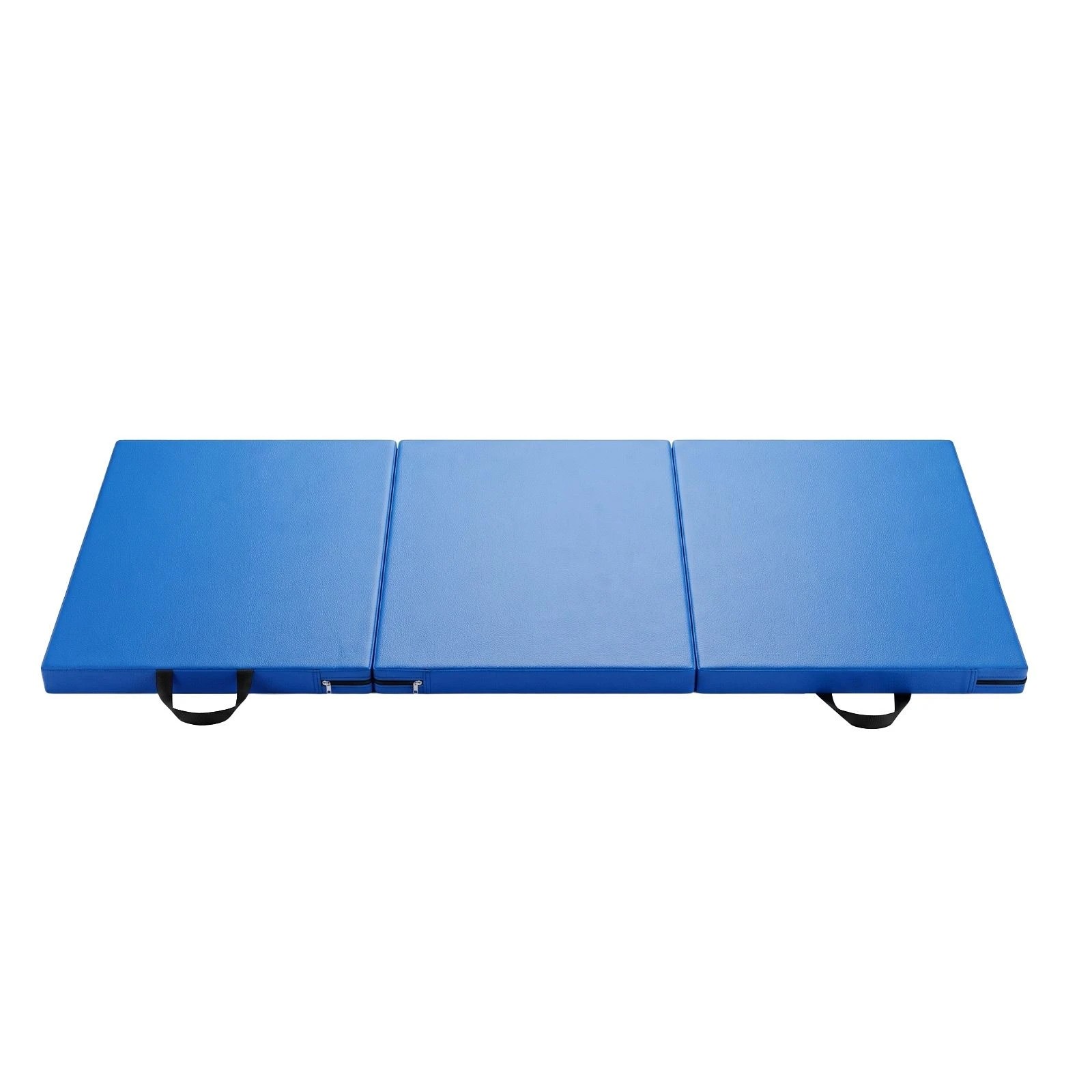 1 Ausway Portable Folding Exercise Mat, Aerobic Training Fitness Workout Pad with Carry Handles, 180x60x5cm, 1 of 6
