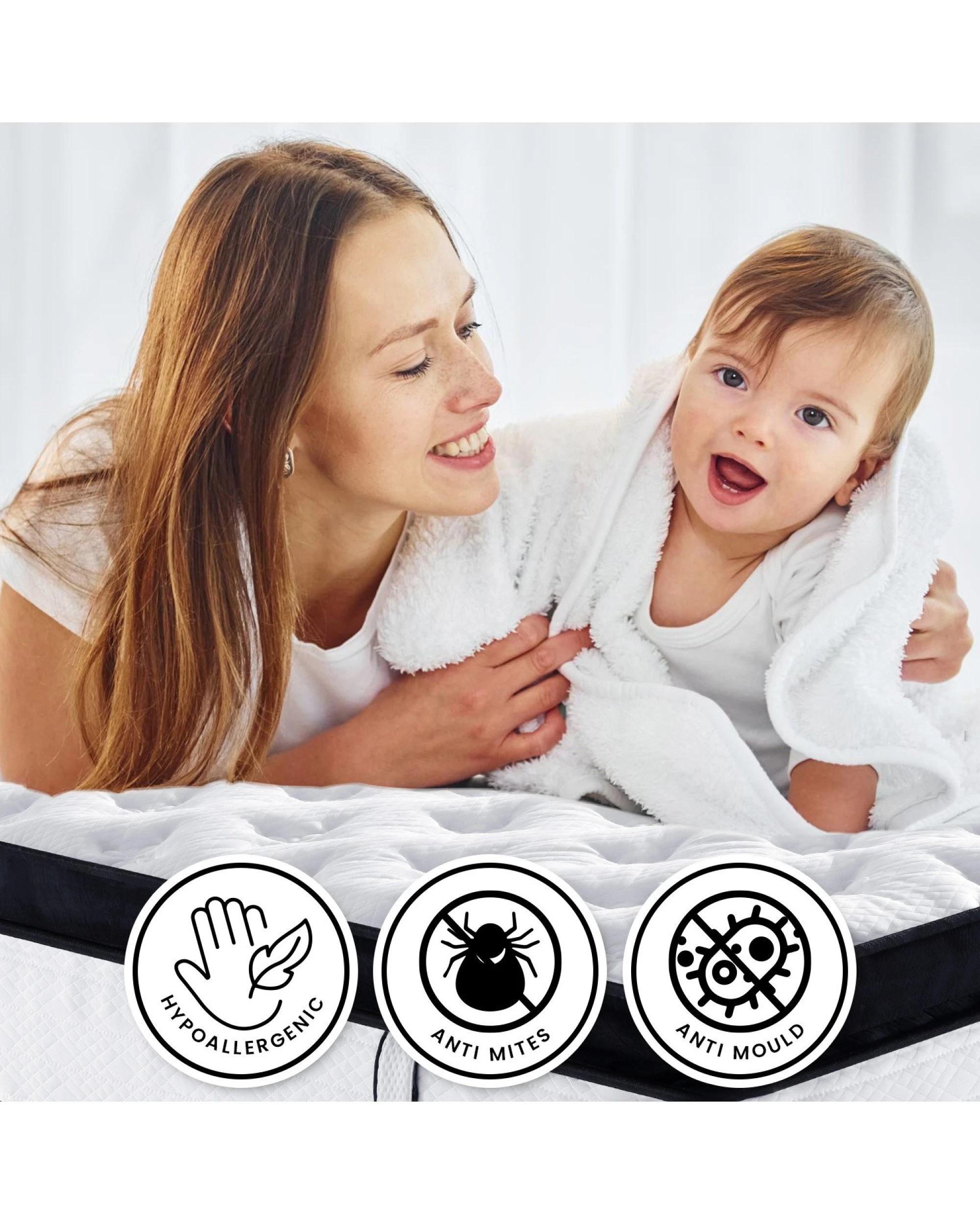 9 Laura Hill Double Mattress With Euro Top Layer - 32cm, 9 of 10