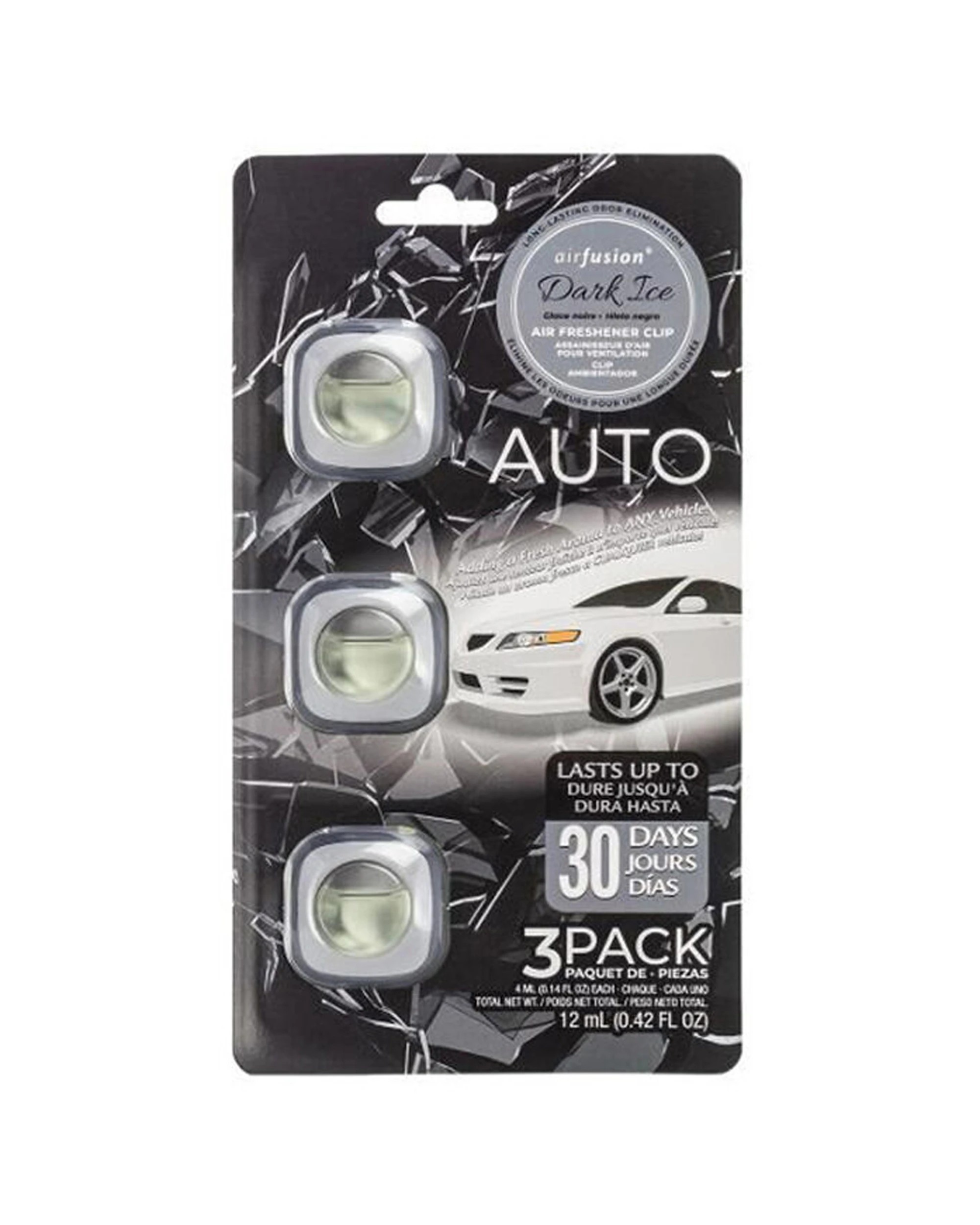 2 Air Fusion 12x 3pc Car Air Freshener Vent Clip 4ml Ice - Black, 2 of 3