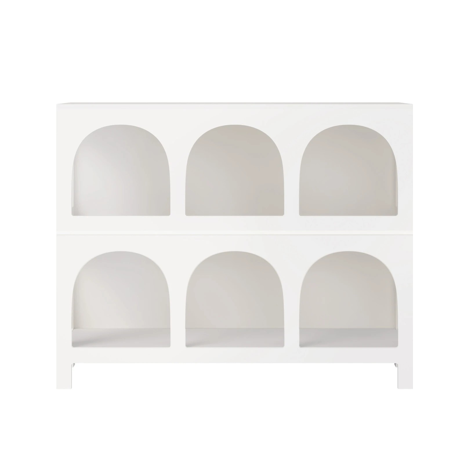 6 Oikiture Shelving Unit Display Shelf Storage Stand Bookcase Bookshelf
 - White, 6 of 10