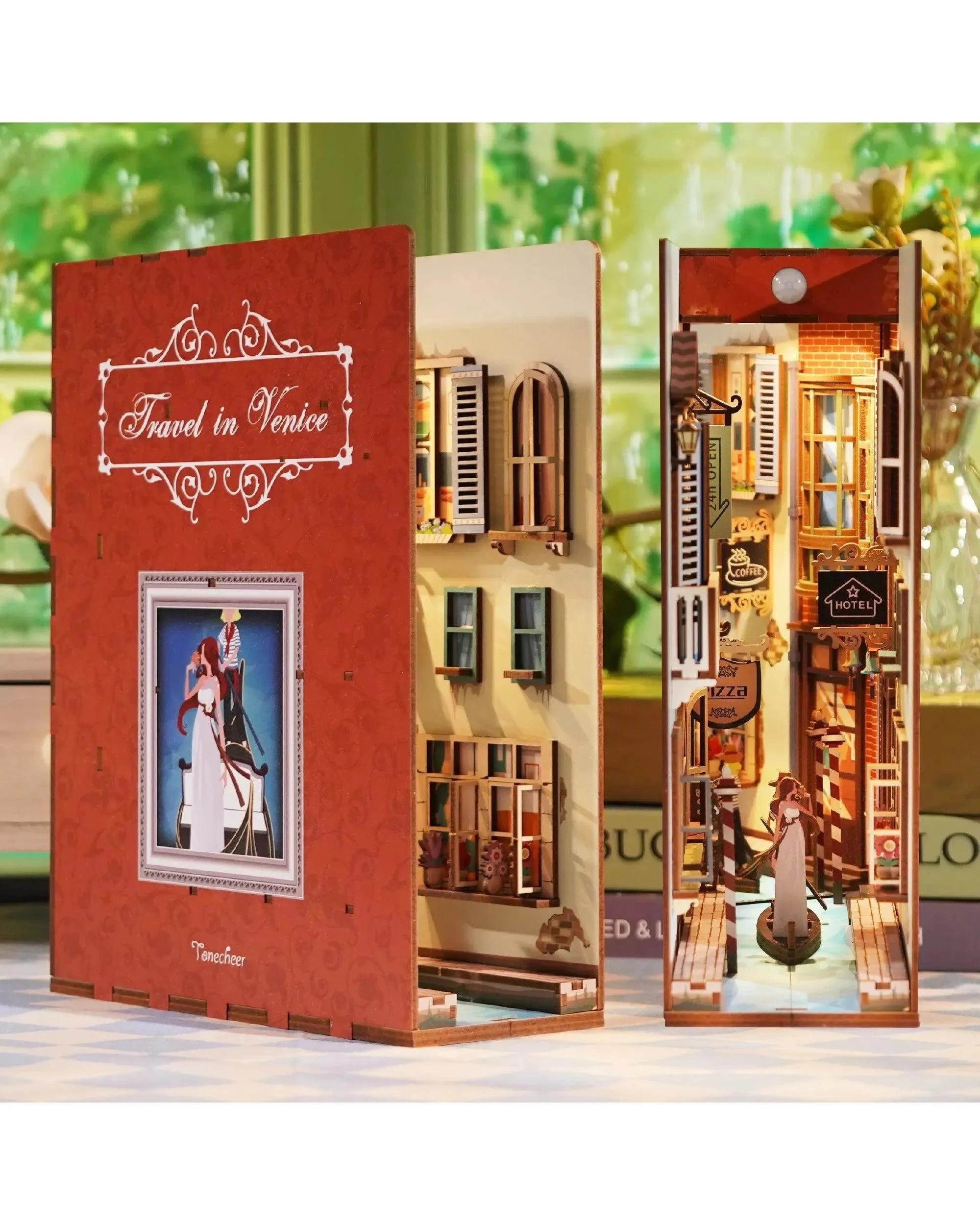 2 Tonecheer 3D Wooden Puzzle DIY Book Nook Kit - Travel in Venice, 2 of 8