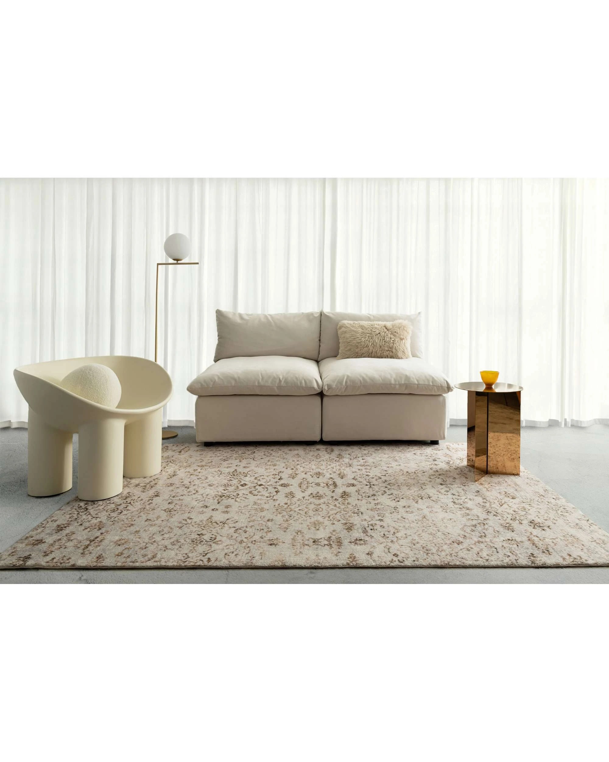 2 Loopsie Solna Floral Washable Rug-330cm x 240cm - Beige, 2 of 7