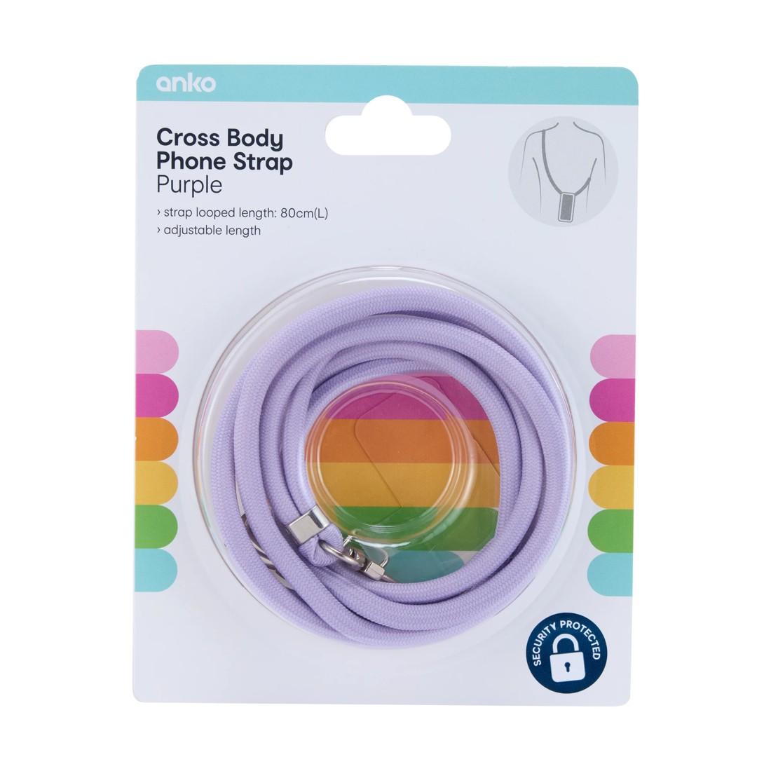 4 Cross Body Phone Strap - Purple, 4 of 4