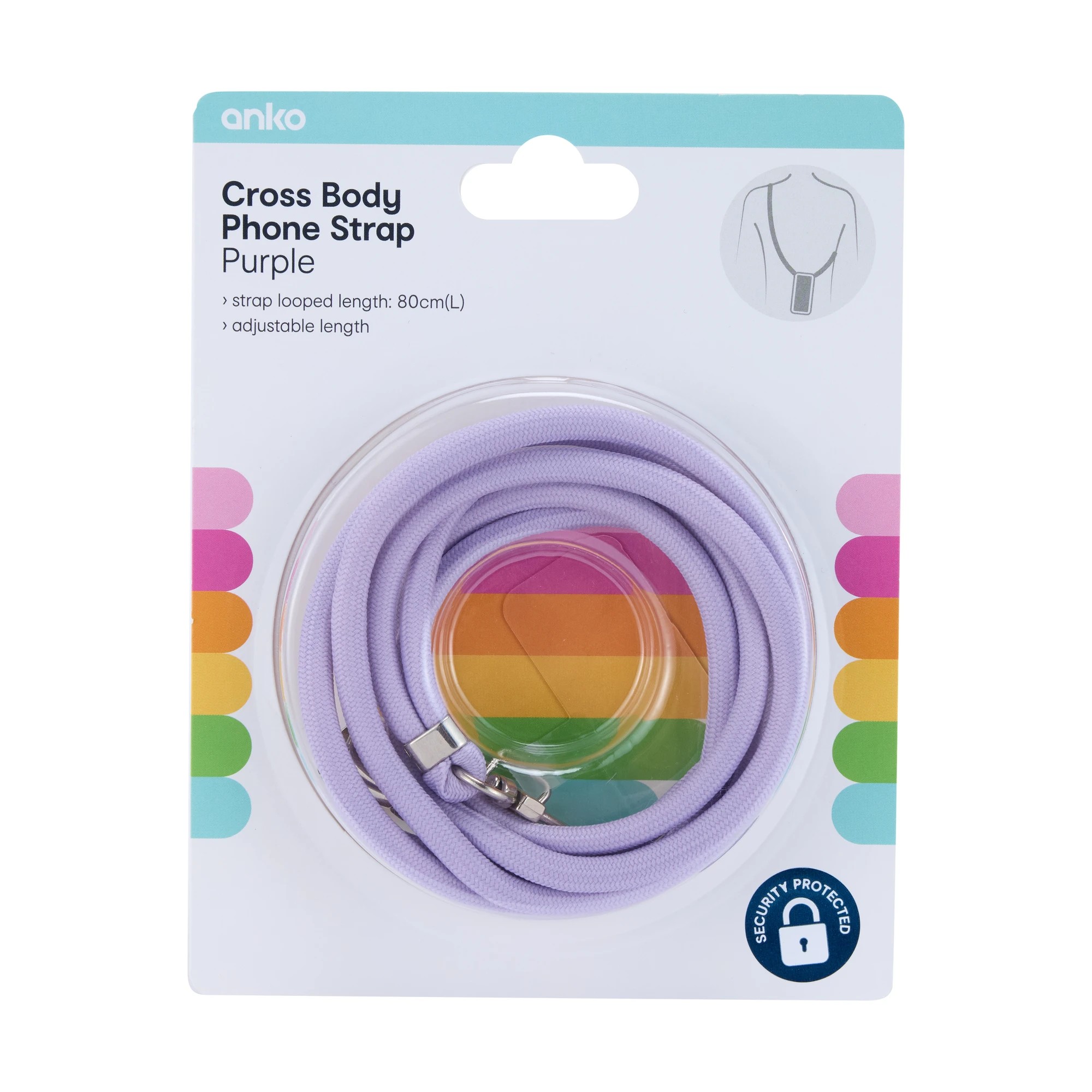 4 Cross Body Phone Strap - Purple, 4 of 4