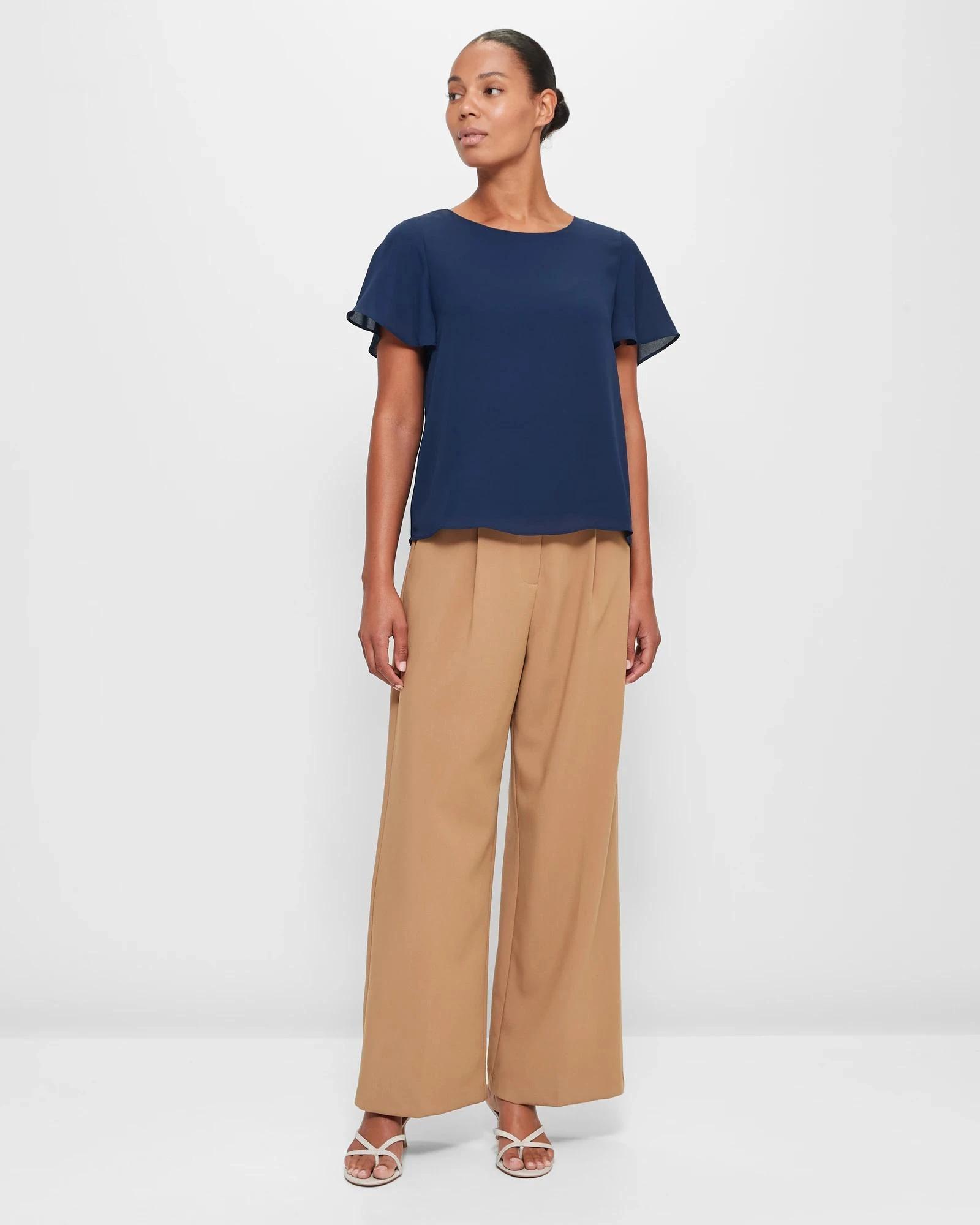 2 Preview Ella Crew Neck Top NAVY BLUE, 2 of 10