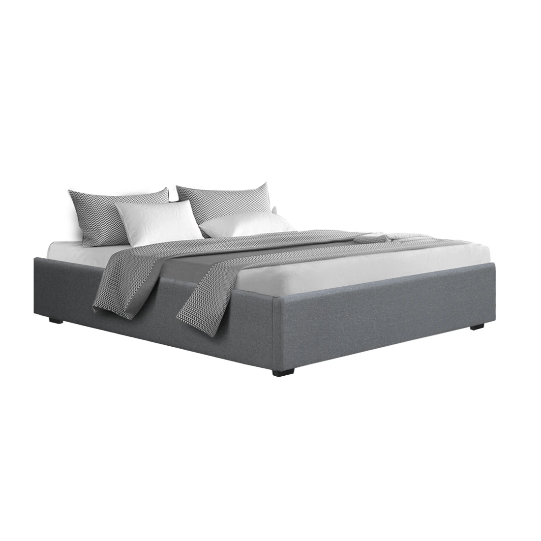 1 Artiss Bed Frame King Size Gas Lift Base TOKI - Grey, 1 of 8