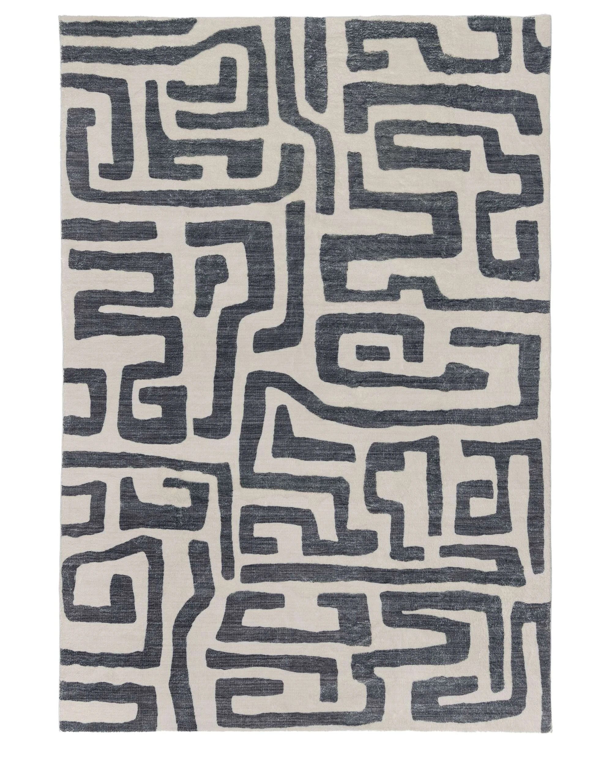 1 Loopsie Walvis Aztec Washable Rug-180cm x 120cm - White, 1 of 6