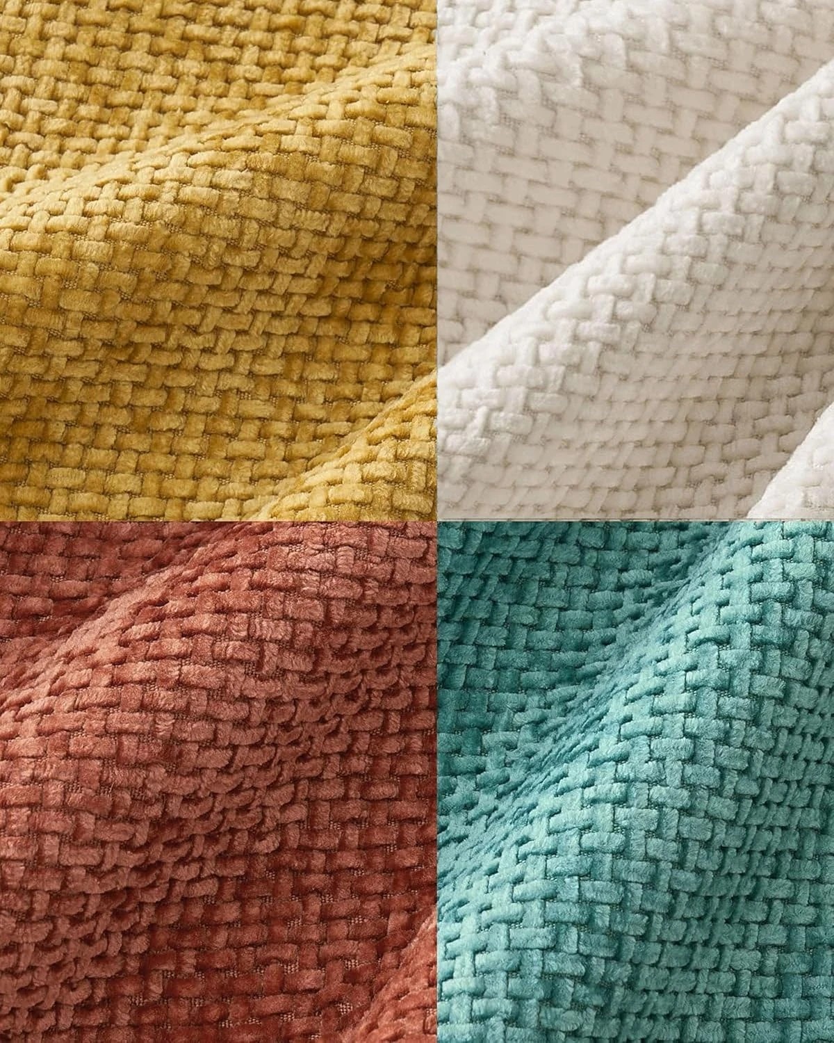 2 Gioia Casa 4-Pack Chenille Grid Cushion Covers 30cm x 50cm - Rainbow, 2 of 3