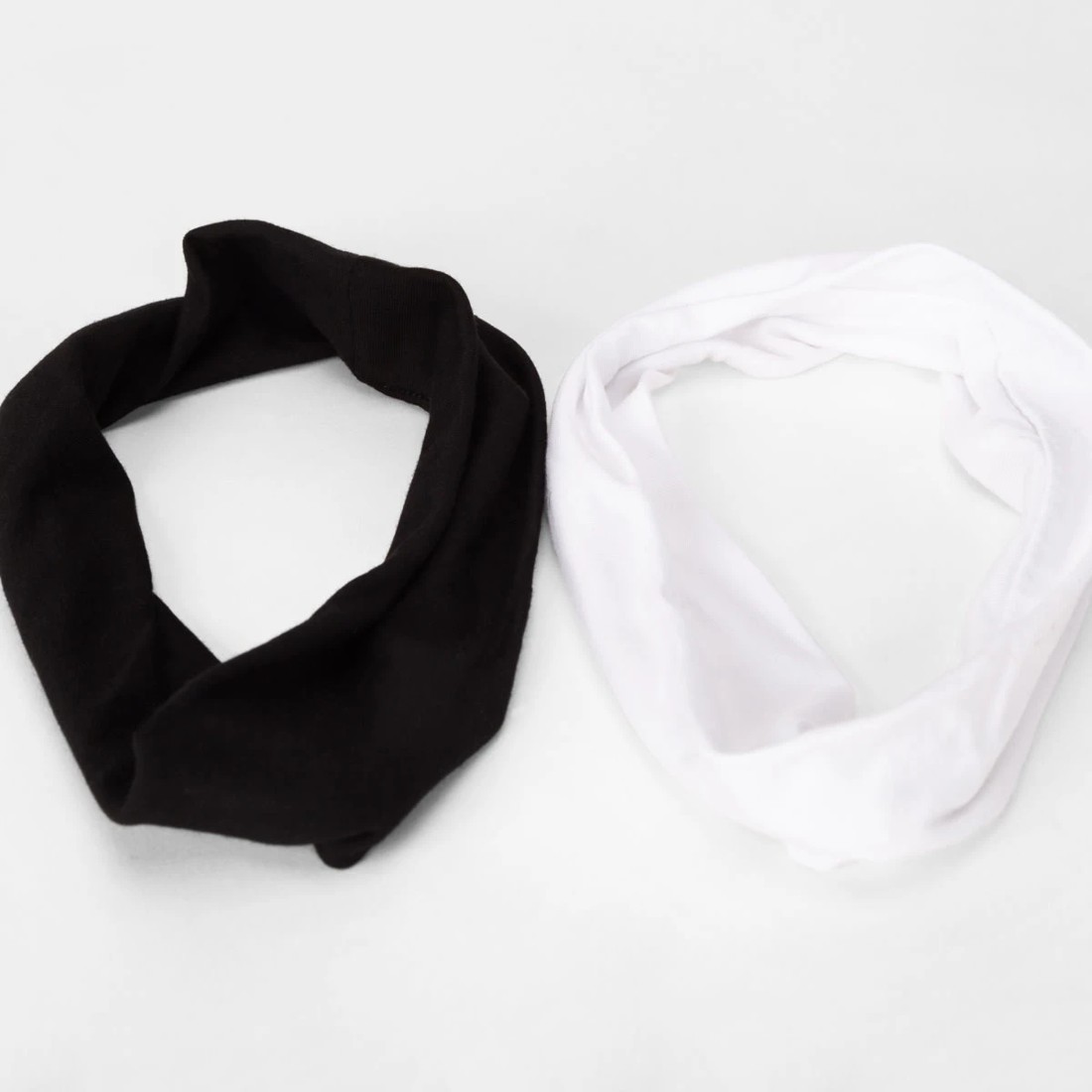4 2 Pack Stretch Wide Headband - Black and White, 4 of 5