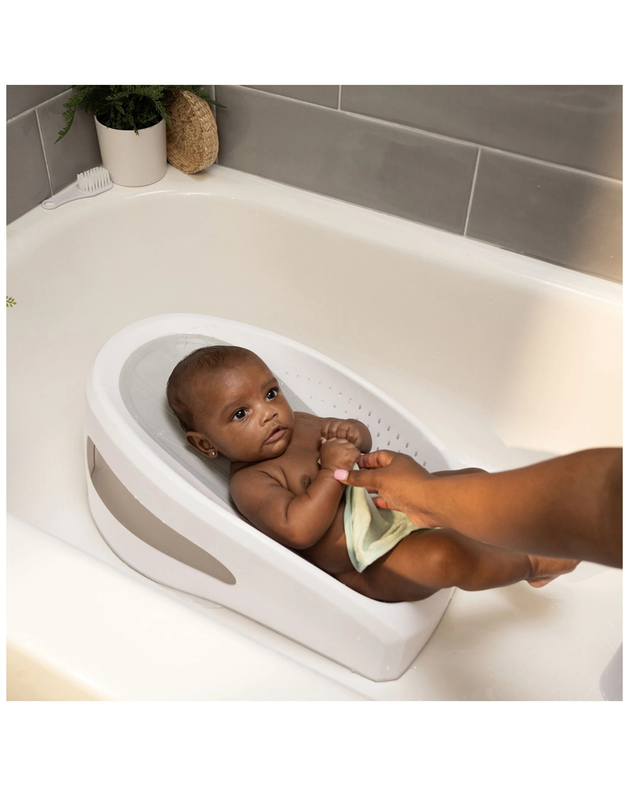 3 Ingenuity Easy Rinse Bather 2 Pack 57x36cm Baby Infant Bath Support Non-Slip - White, 3 of 3