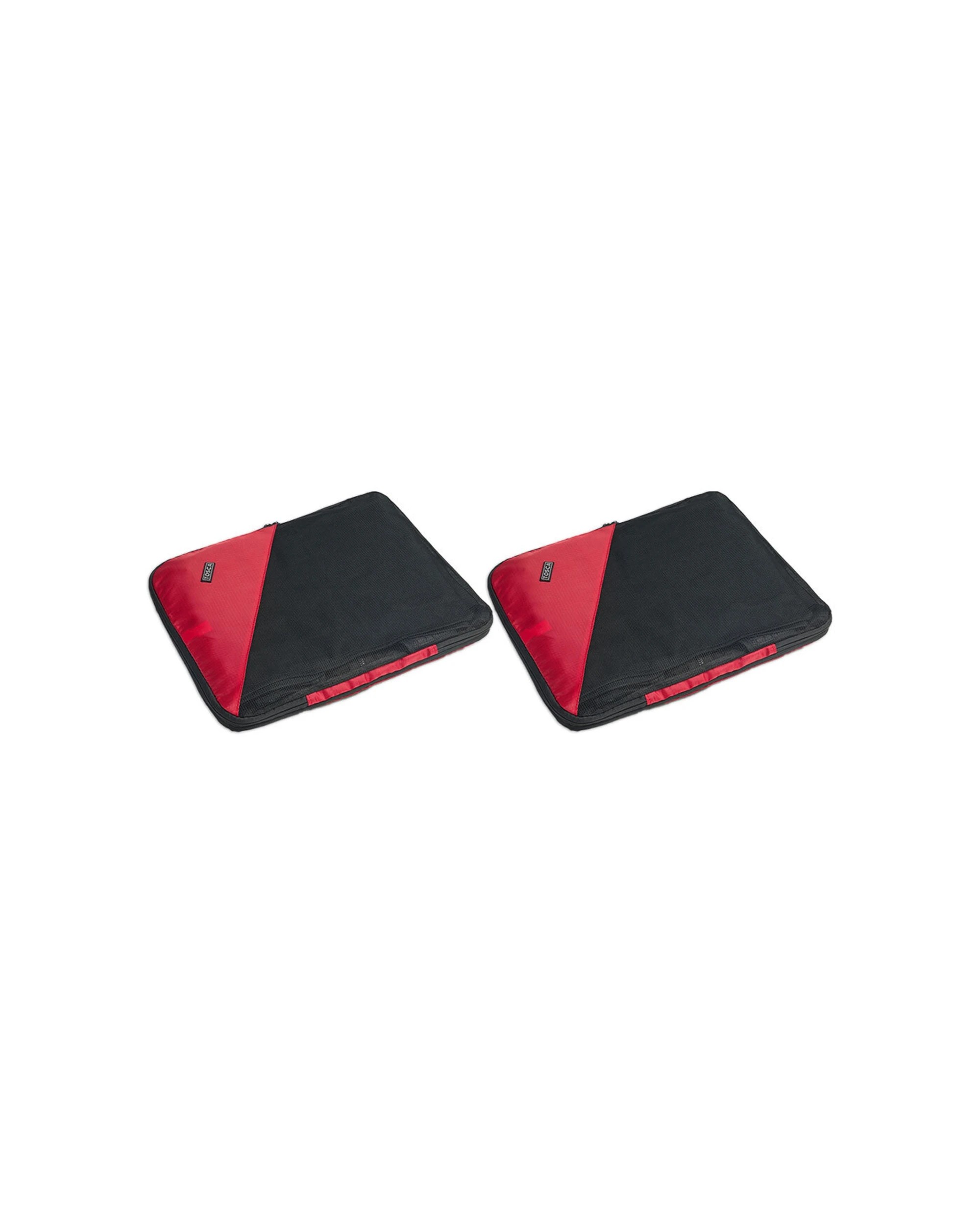 1 Tosca 2Pc Compression Cube Men Travel Luggage Medium Organisers - Red, 1 of 6