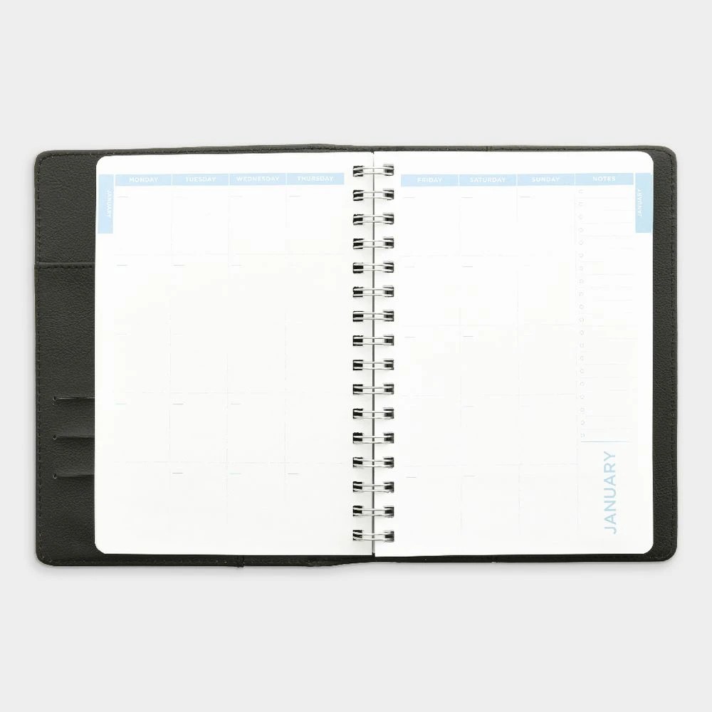 7 Otto Undated Medium Week-to-View Goal Planning Diary Black, 7 of 9