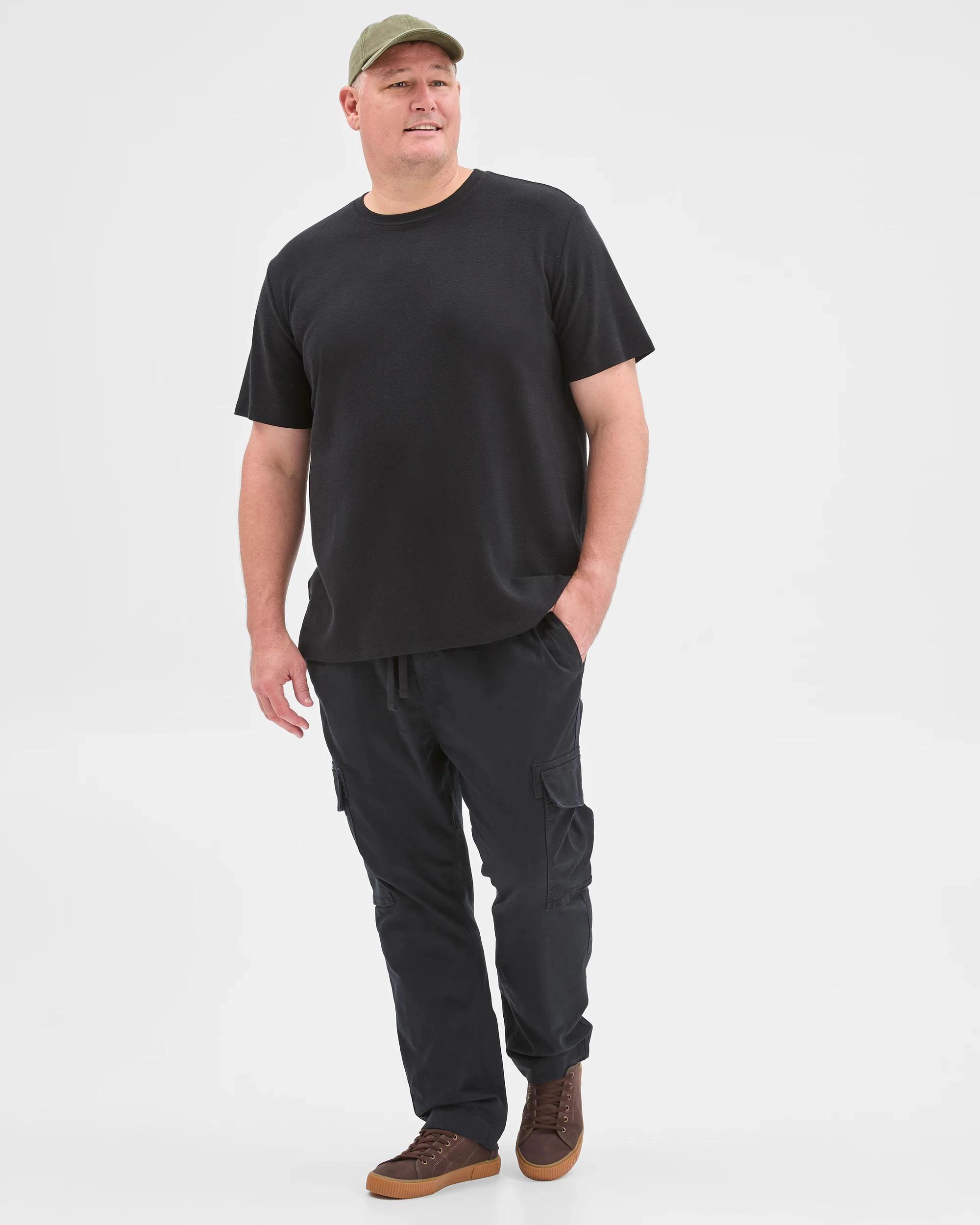 3 Target Man Plus Plus Size Australian Cotton Cargo Pants BLACK, 3 of 5