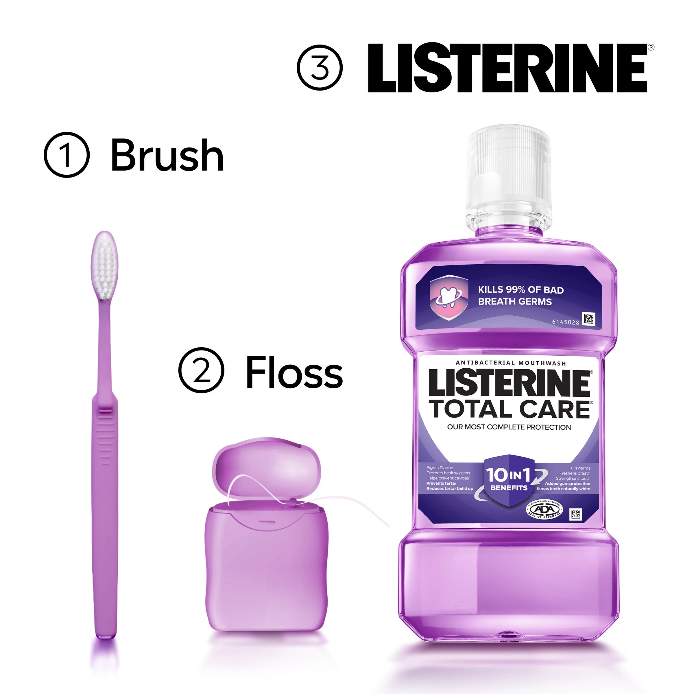 5 Listerine Total Care Antibacterial Mouthwash 100ml, 5 of 10