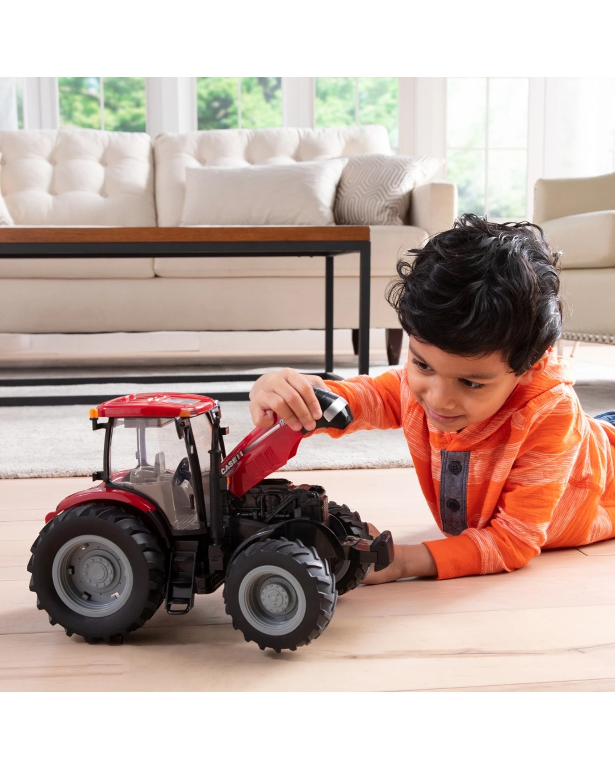 4 Case IH 1:16 Big Farm Puma 180 Tractor Truck Toy Playset - Red, 4 of 6