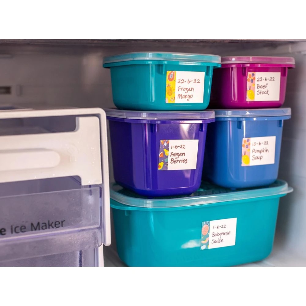 5 Avery 8UP Freezer-Safe Kitchen & Pantry Labels Blue 5 Sheets, 5 of 6