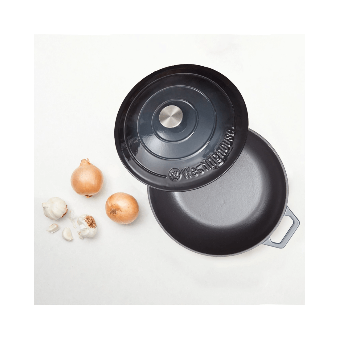 7 Westinghouse 4L Oval Cast Iron Casserole Pot, 7 of 7