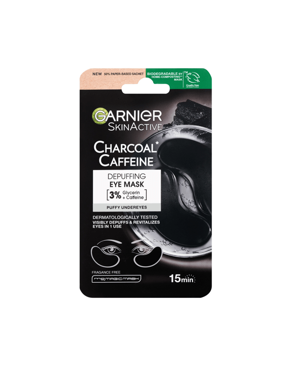 Garnier SkinActive Depuffing Eye Mask 5g - Charcoal and Caffeine