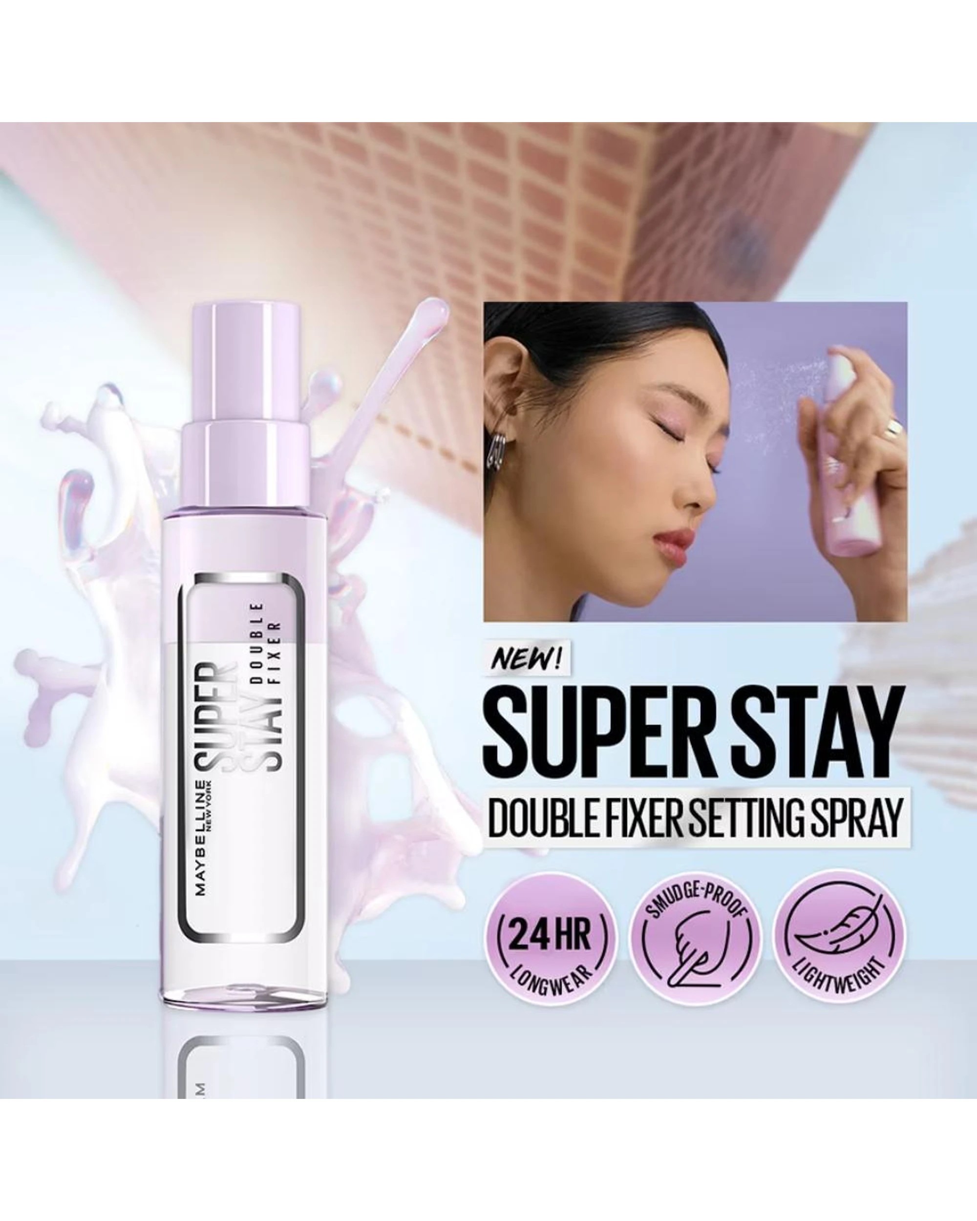 6 3 x Maybelline SuperStay Double Fixer Setting Spray 55mL, 6 of 6