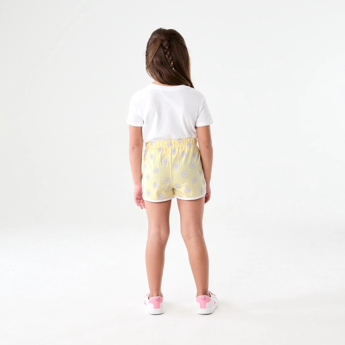 6 Print Jersey Shorts BLOOMING DAISIES BUTTER CREAM, 6 of 6