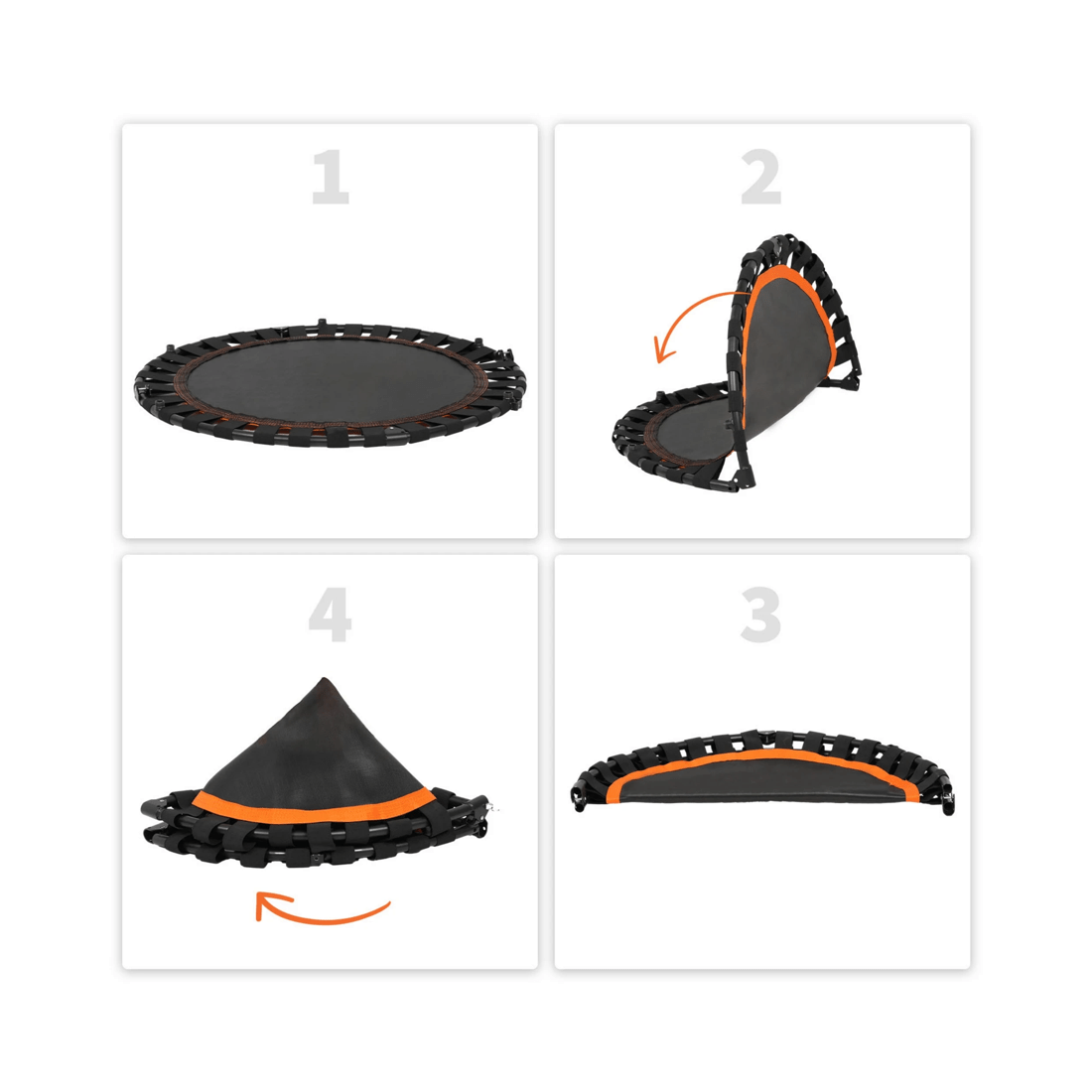 6 ADVWIN 50 inch Rebounder Mini Trampoline for Adults and Kids Indoor/Outdoor Workout Max Load Orange, 6 of 7