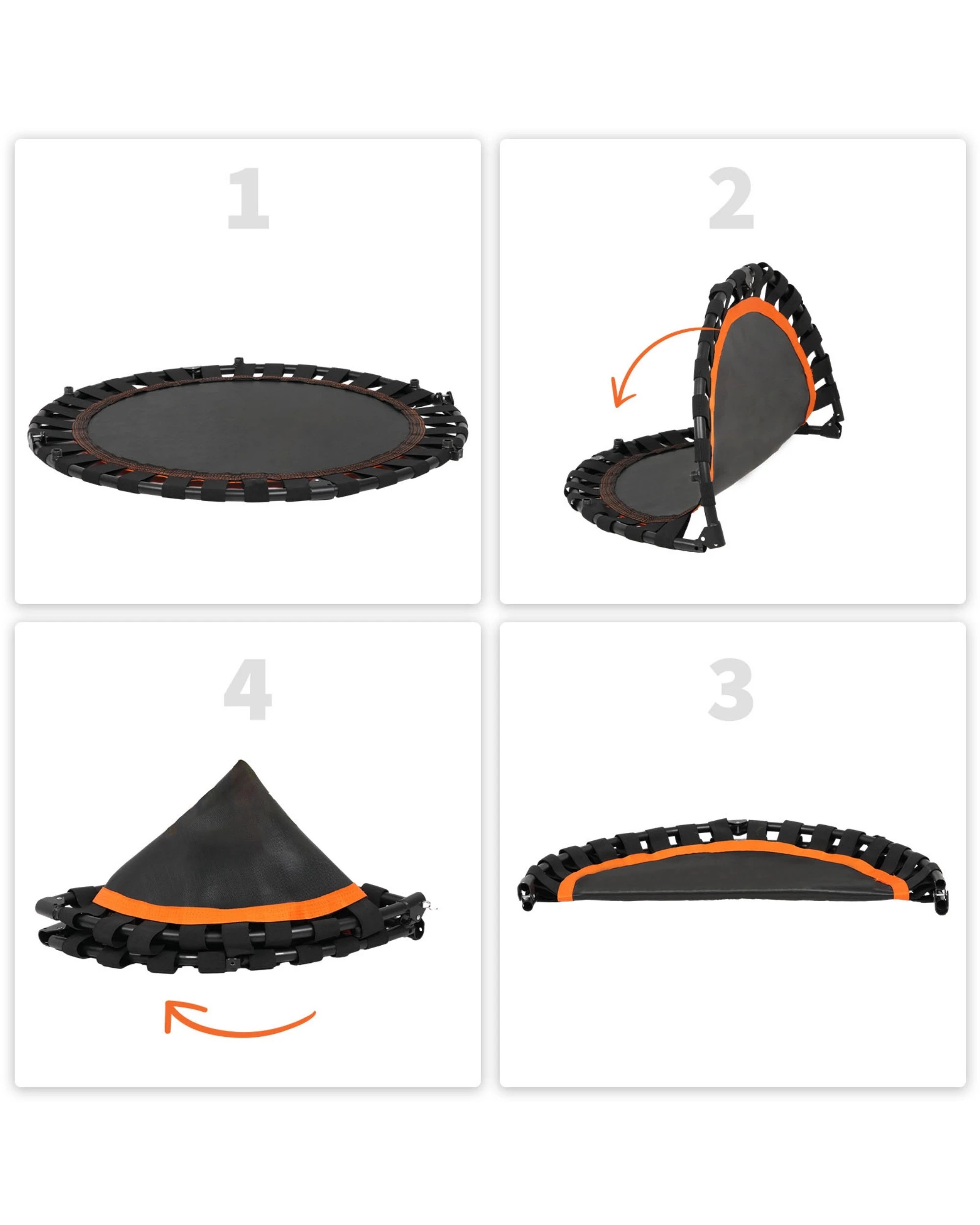 6 Advwin 50 inch Rebounder Mini Trampoline for Adults and Kids Indoor/Outdoor Workout Max Load Orange, 6 of 7