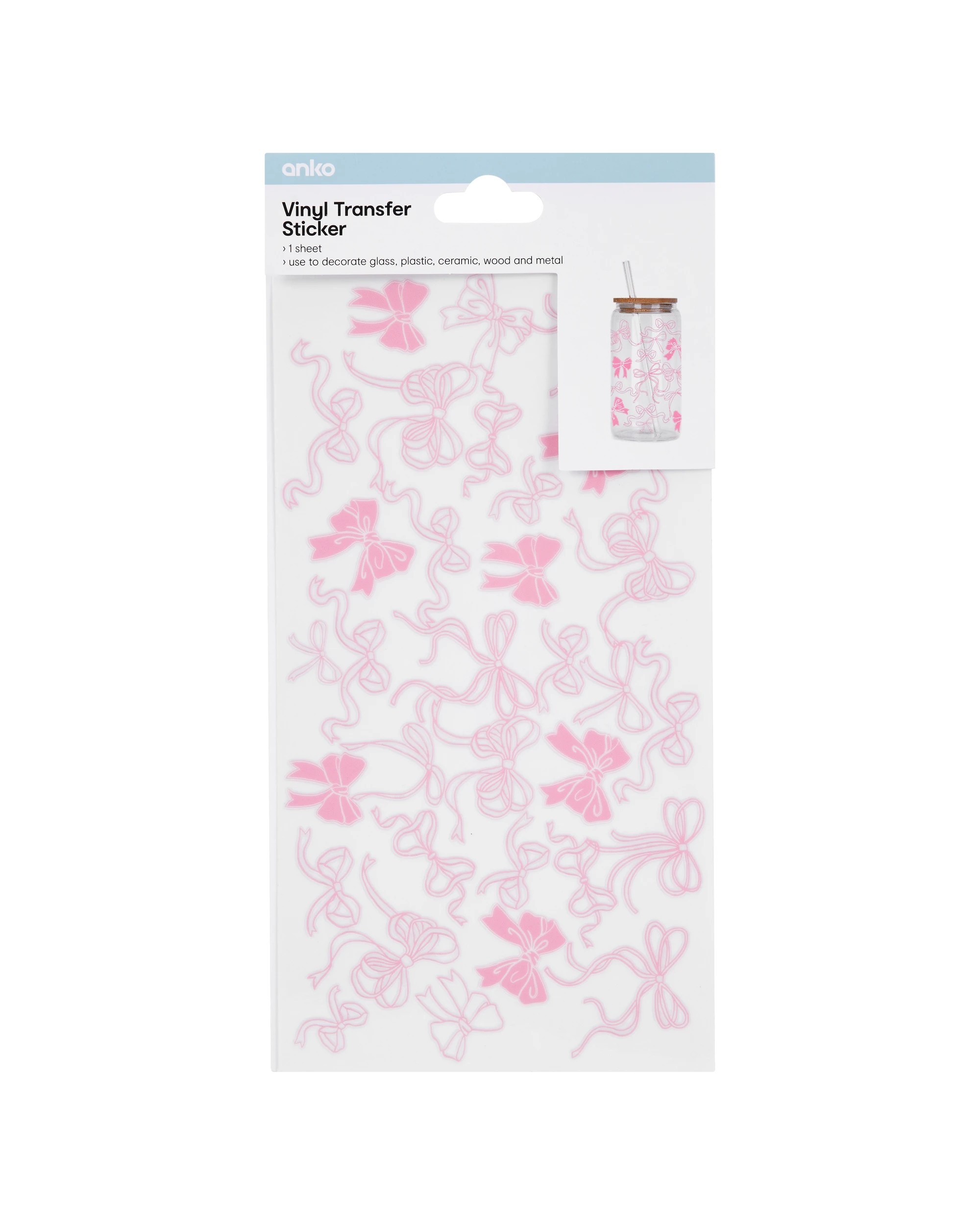 1 Vinyl Transfer Sticker - Bows, 1 of 3