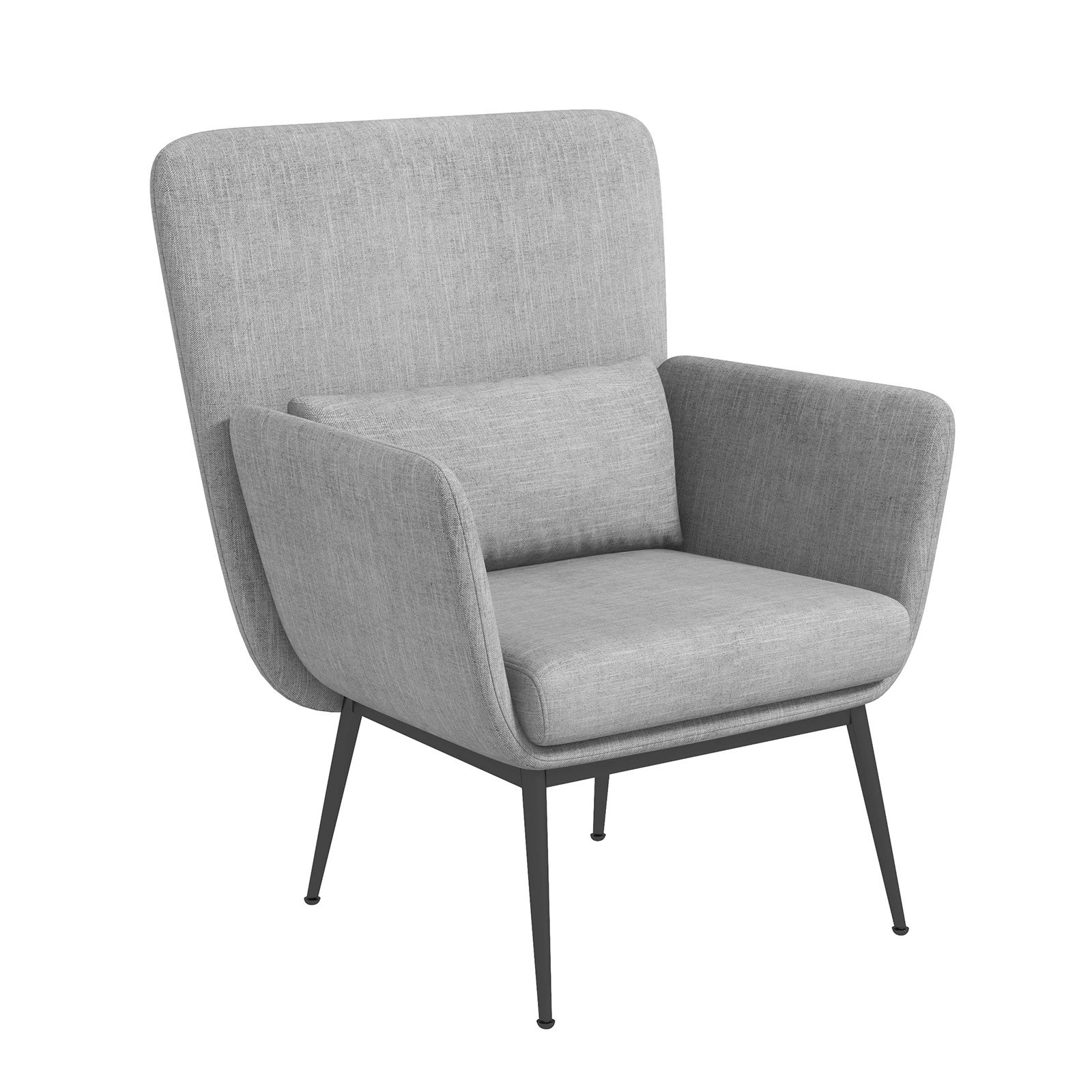2 Casa Decor Cora Accent Chair Occasional Fabric Luxury Upholstered Light Grey - Grey, 2 of 10