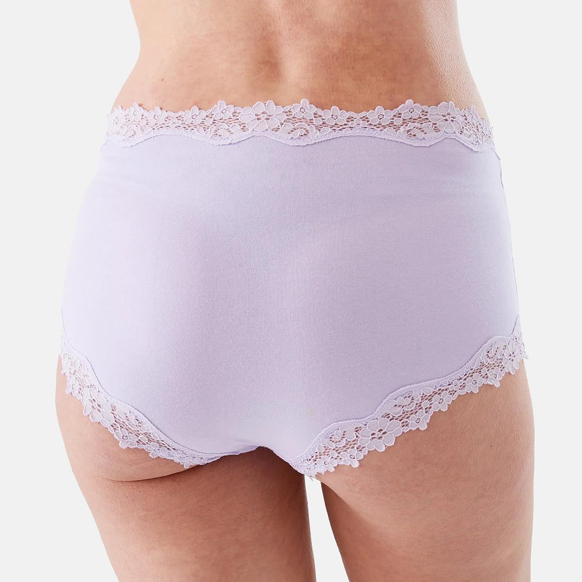 7 3 Pack Cotton Lace Trim Full Briefs Hy Mn Bl, 7 of 8