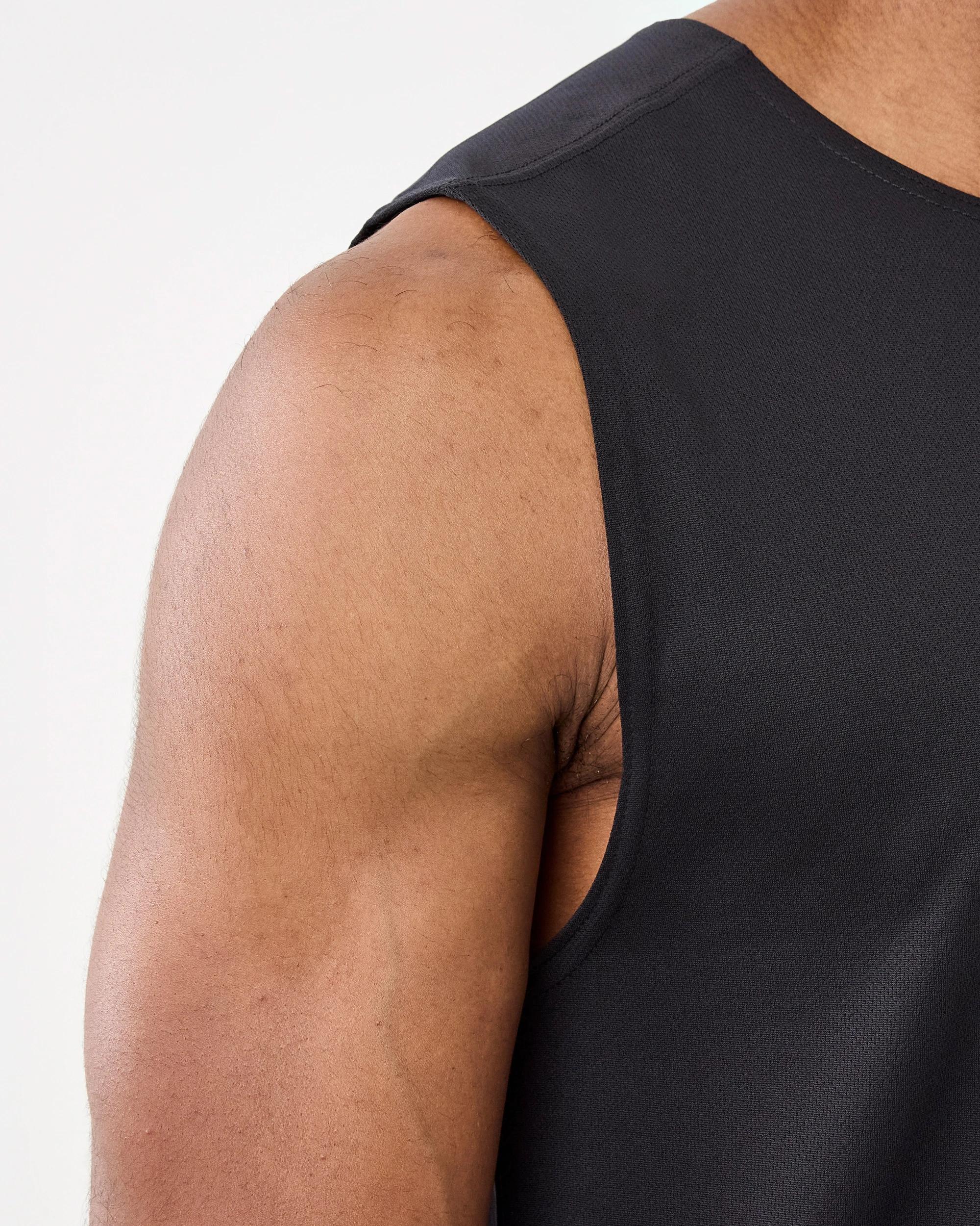 6 Active Mens Mesh Muscle Black, 6 of 7