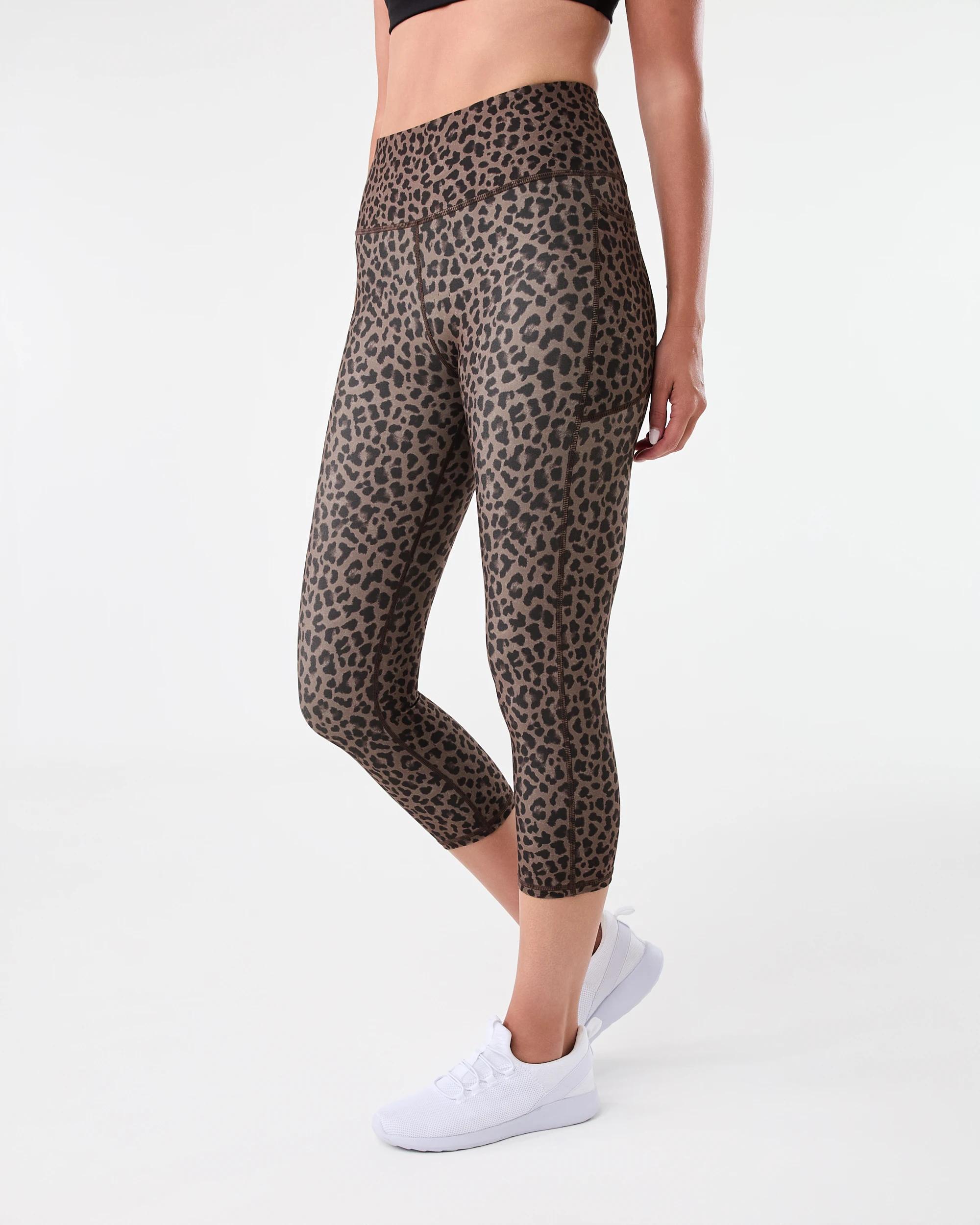 2 Active Womens Crop Print Leggings Brn Lpd, 2 of 5
