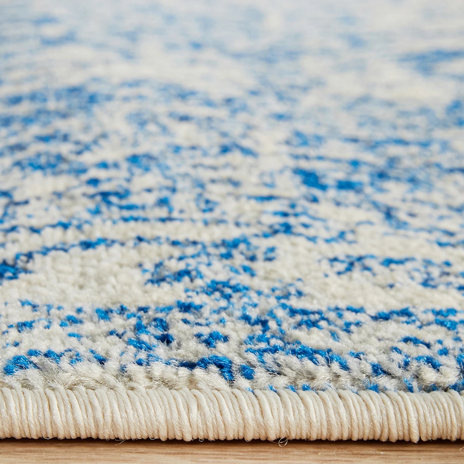 7 Common Ground Rugs Encore 253 500x80cm Runner - Extra Large Pet Friendly Rug - Blue, 7 of 7