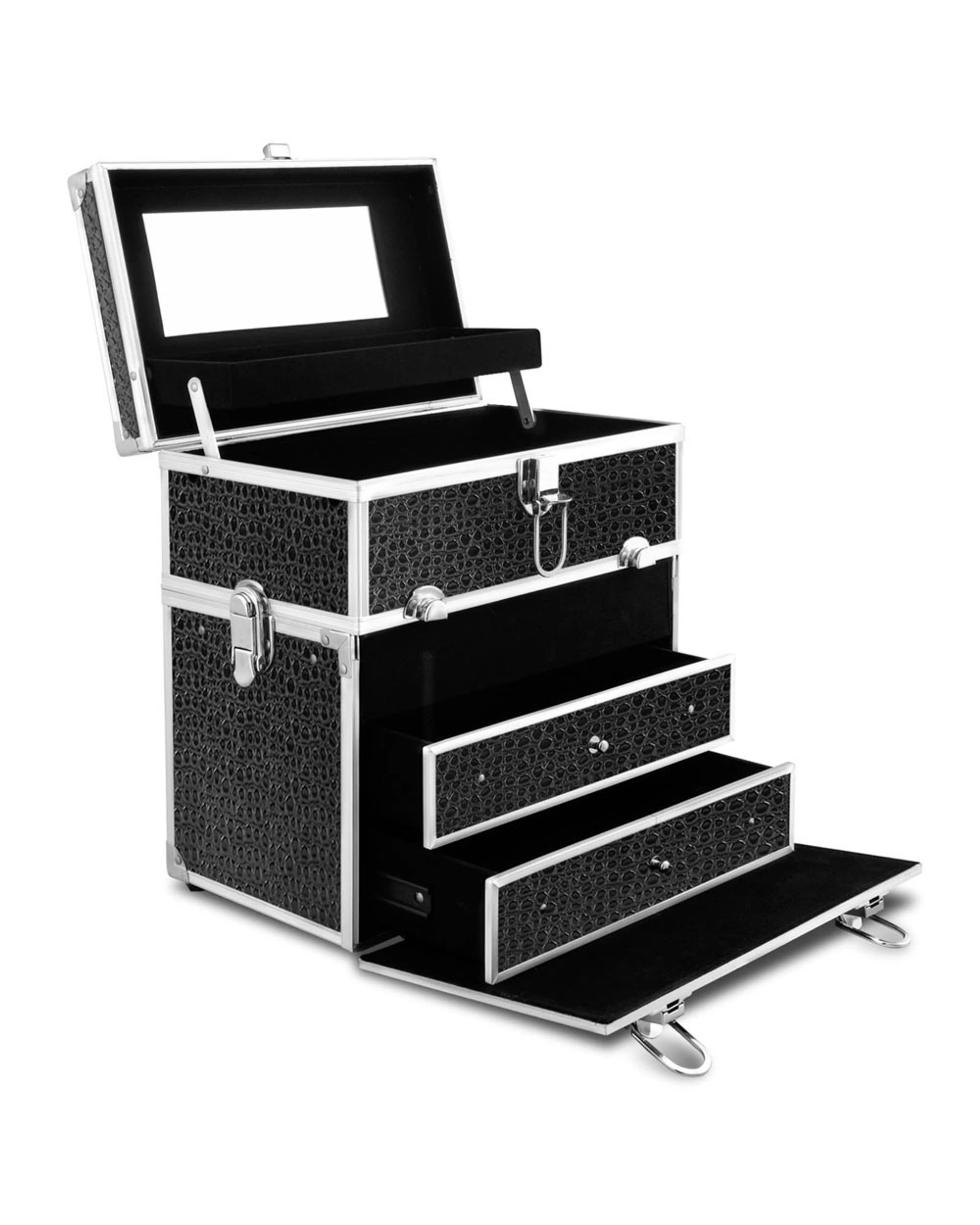 1 Embellir Beauty Case Makeup Travel Bag Large Organiser Portable Cosmetic Storage - Multi, 1 of 8