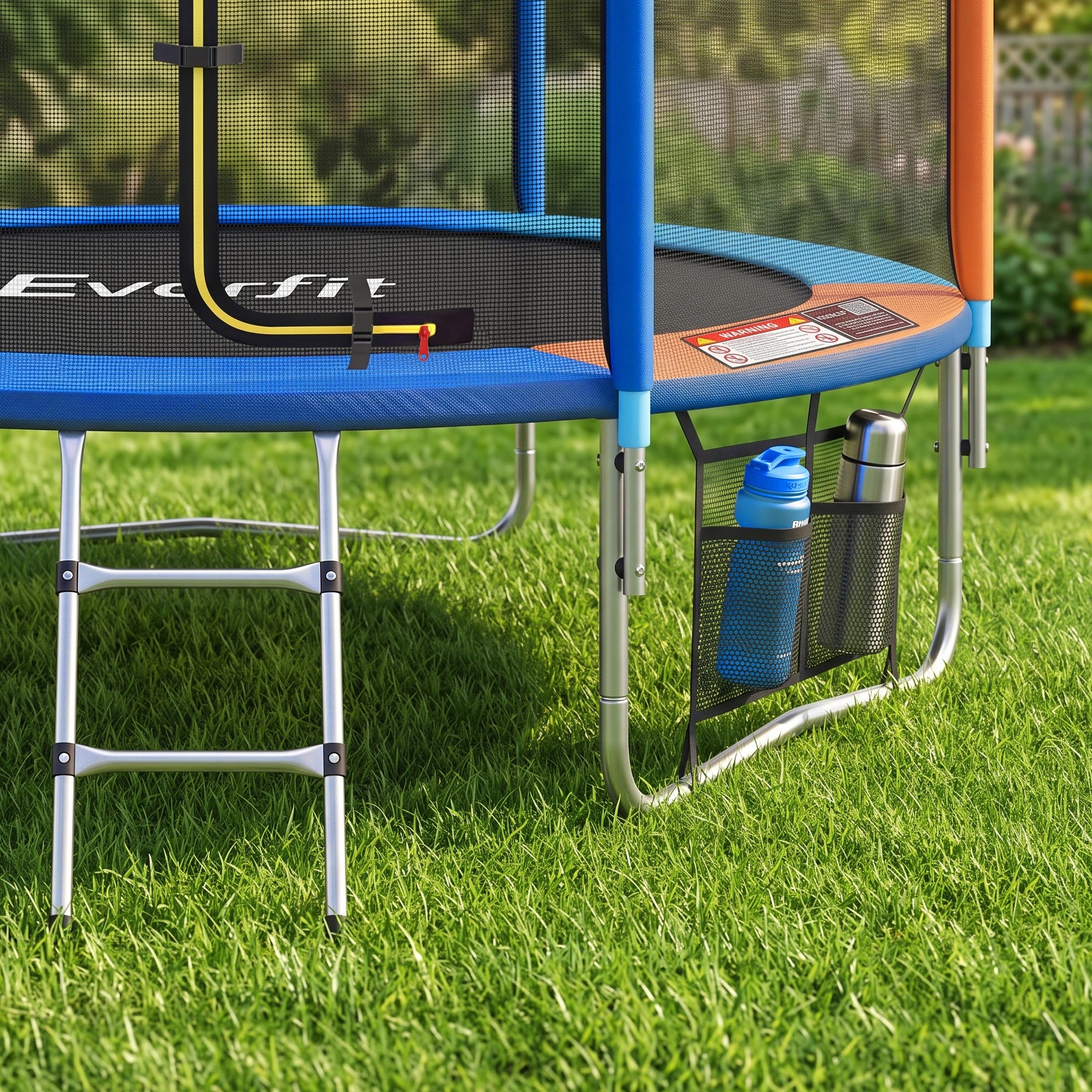 5 Everfit 6FT Kids Trampoline with Enclosure Net Storage Bag 60KG Capacity Outdoor Rebounder - Multi, 5 of 7