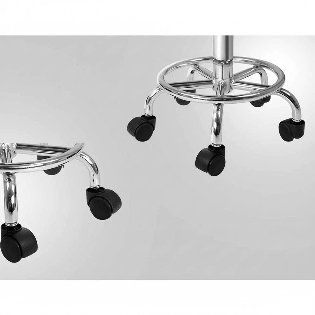 4 Artiss 2x Salon Stool Round Swivel Chair - White, 4 of 4