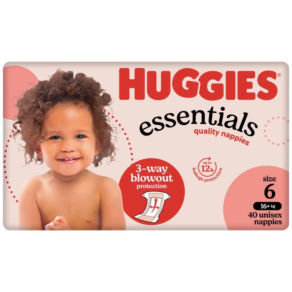 2 Huggies Essentials Nappies Junior Size 6 40 Pack, 2 of 10