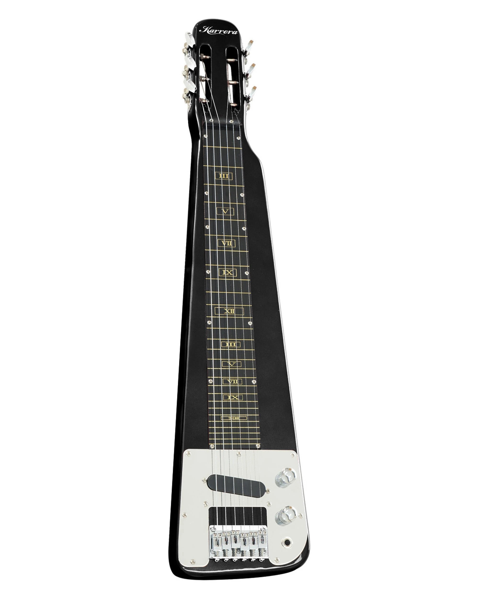 1 Karrera 29in 6 String Lap Steel Hawaiian Guitar Music Instrument - Black, 1 of 7