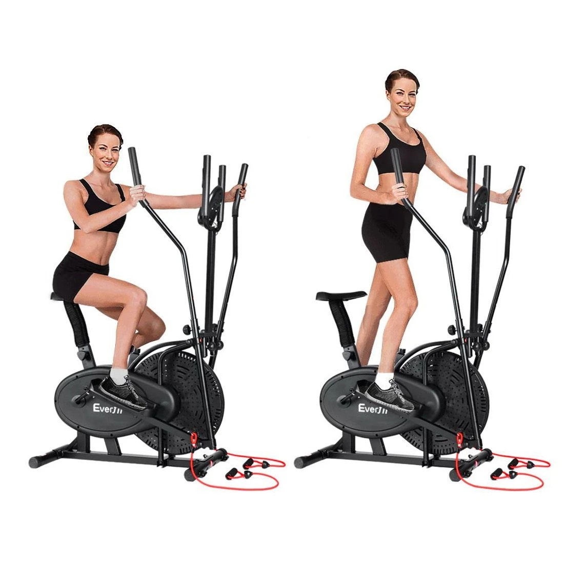 3 Everfit Exercise Bike 5 in 1 Elliptical Cross Trainer Home Gym Indoor - Black, 3 of 5
