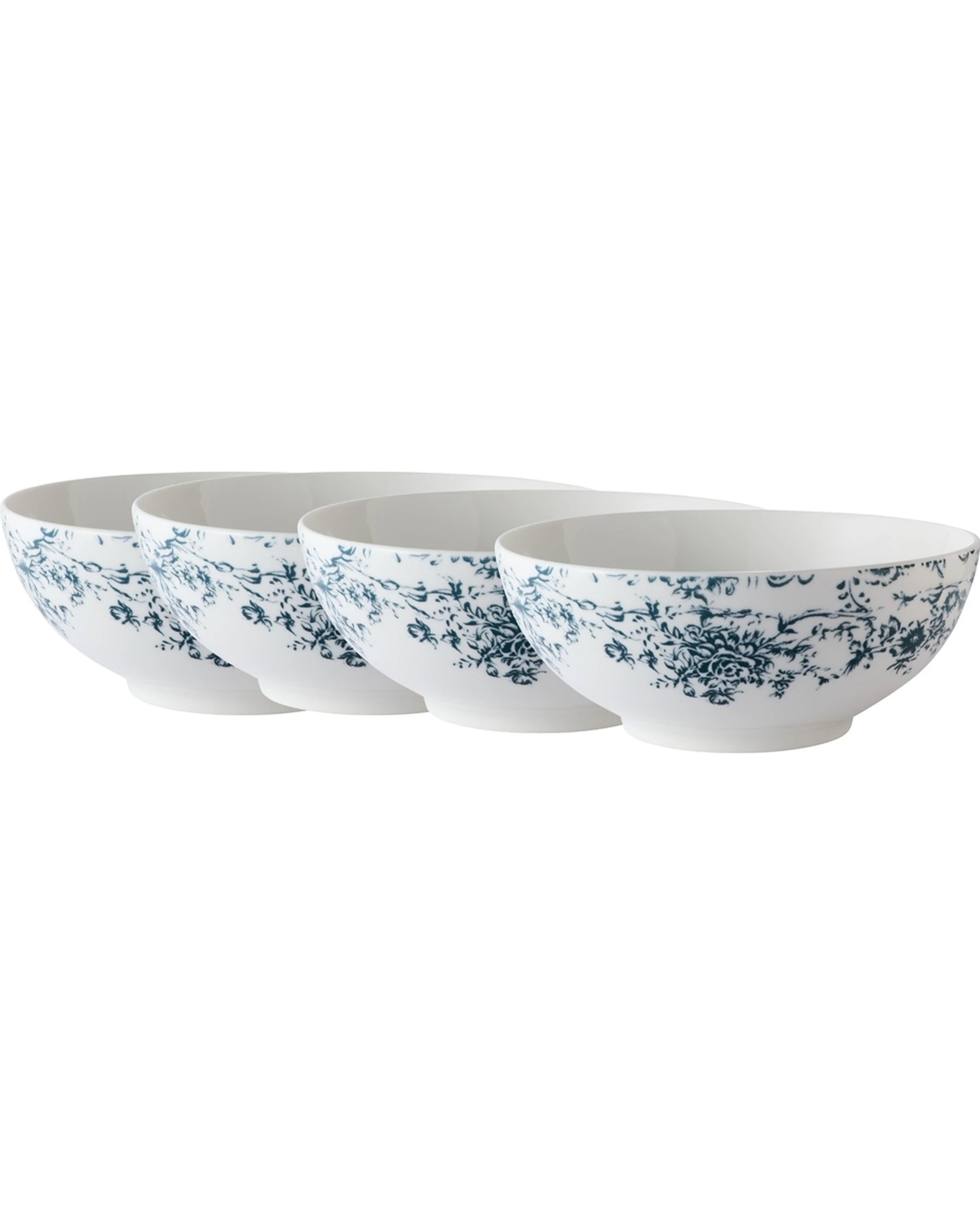 1 Casa Domani 4PK Rosetta Coupe Porcelain Bowl Set 19x8cm - Blue, 1 of 3