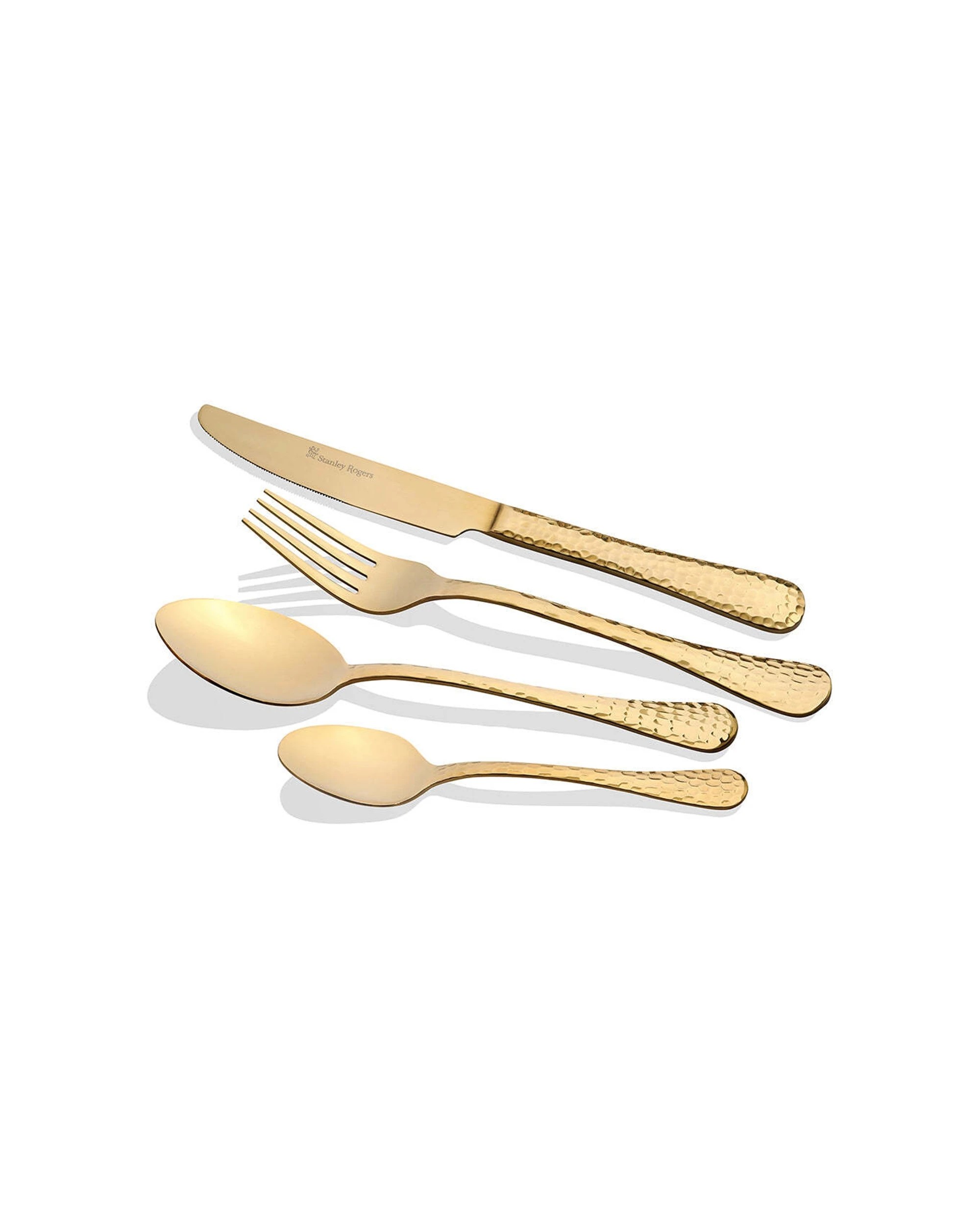 1 24pc Stanley Rogers Bolero Champagne Gold Cutlery Family Dinner Tableware Set
 - Gold, 1 of 5