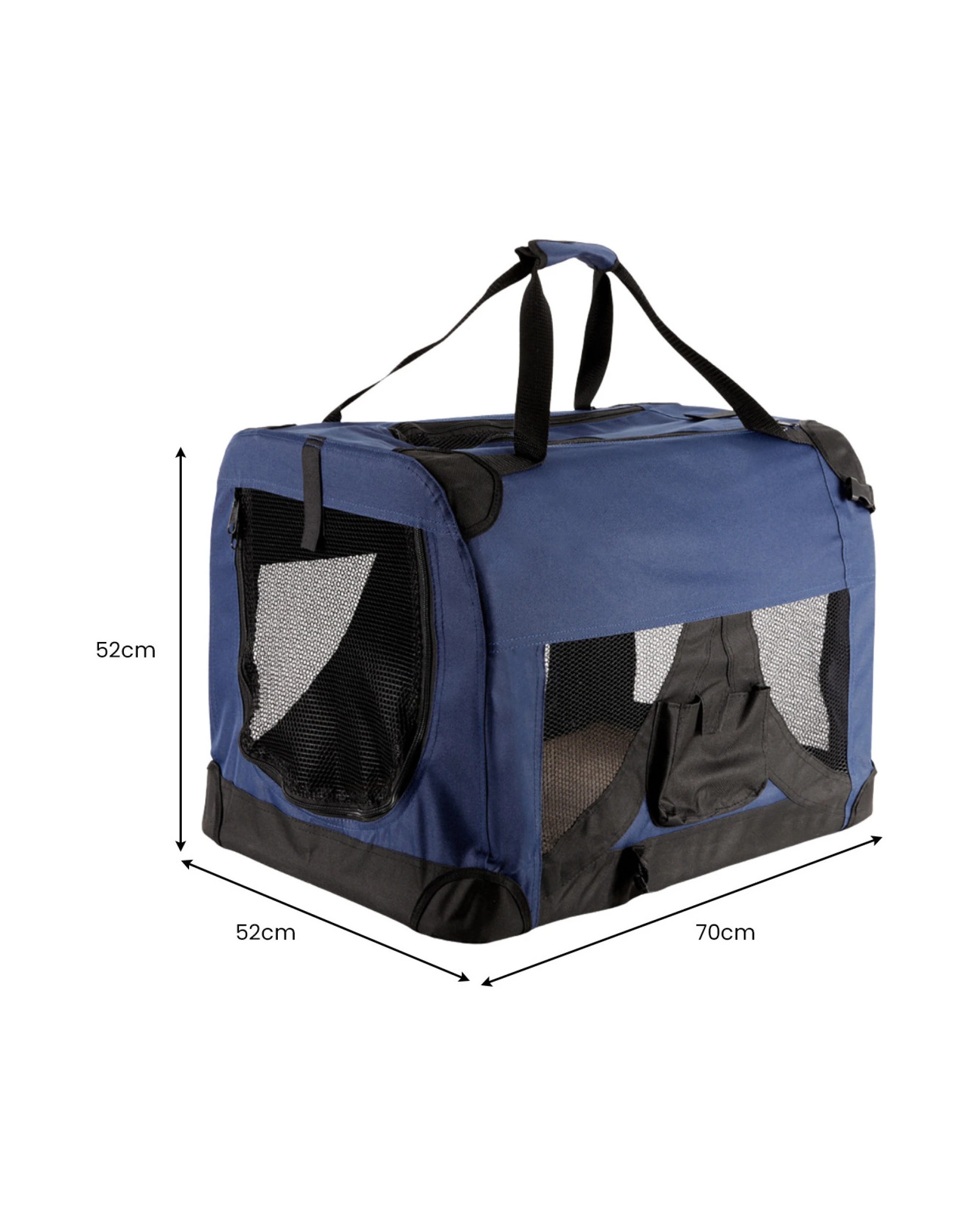 2 Little Buddies Royale Heavy Duty Soft Collapsible Dog Cat Pet Carrier Large - Blue, 2 of 5